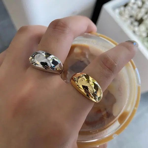 Jewelry Dome Irregular Chunky Ring Set Size ONE SIZE - 1 Thumbnail