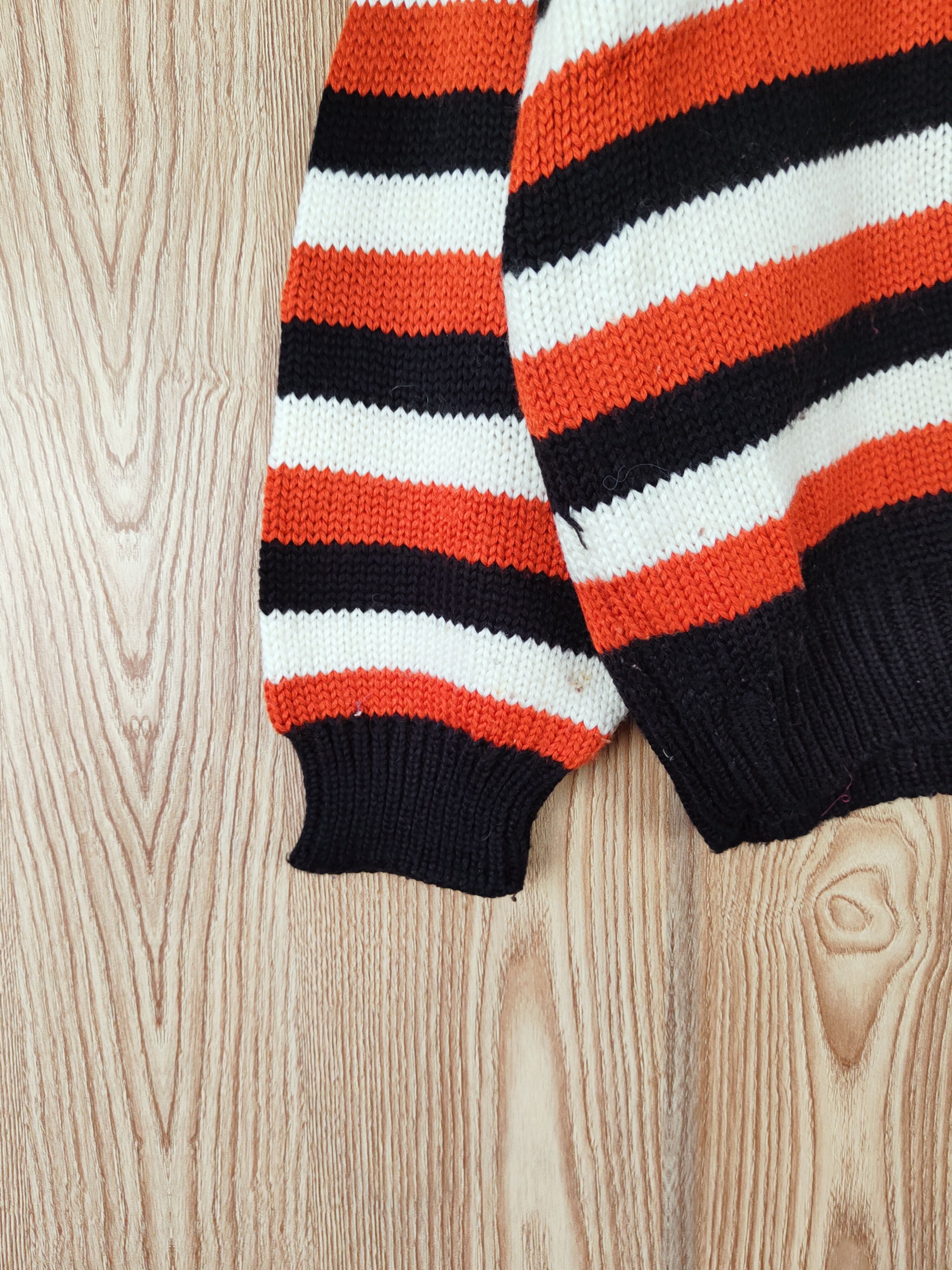 Japanese Brand × Vintage Girlfriend Black Orange Stripe Knitwear Sweatshirts #W750 Size US M / EU 48-50 / 2 - 4 Thumbnail