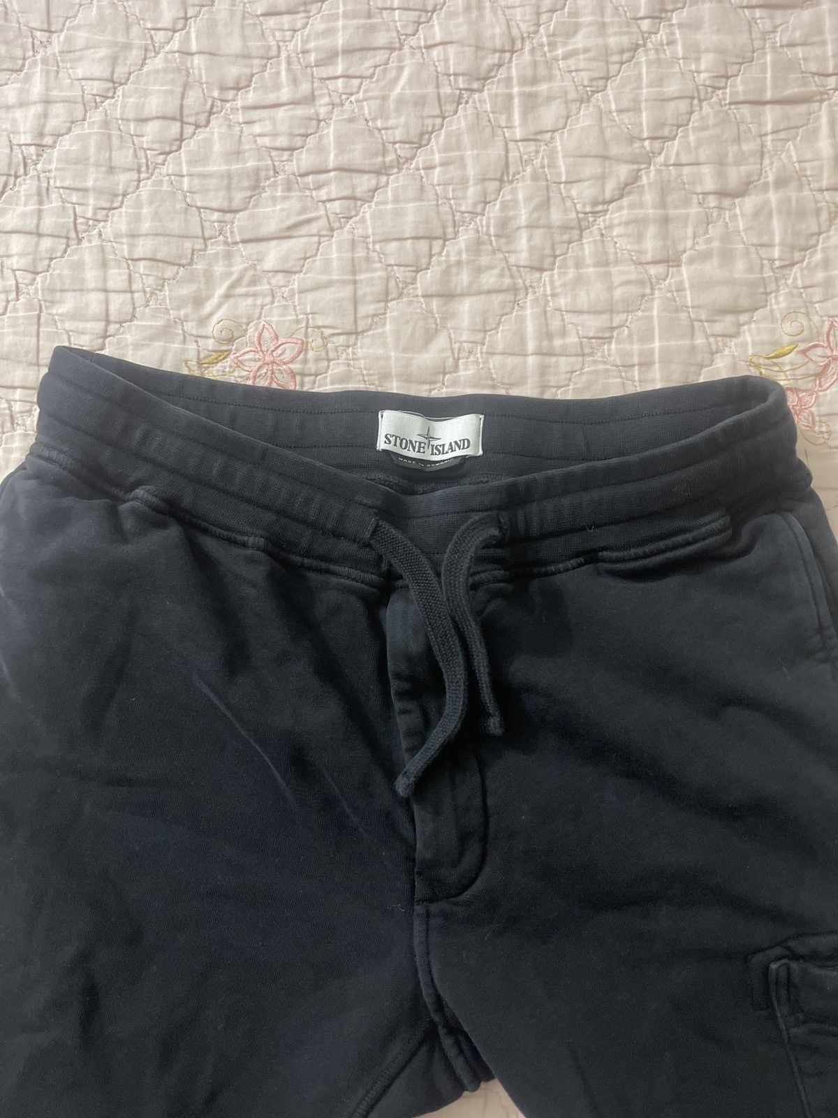Stone Island × Vintage Stone Island Black Sweatpants Size US 31 - 6 Thumbnail
