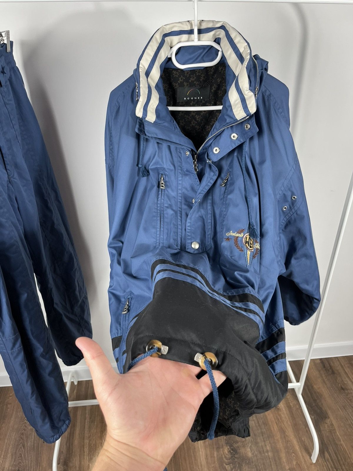 Bogner Vintage Bogner Glaciers Ski Set Jacket Pants Blue Black Logo Size US XL / EU 56 / 4 - 7 Thumbnail