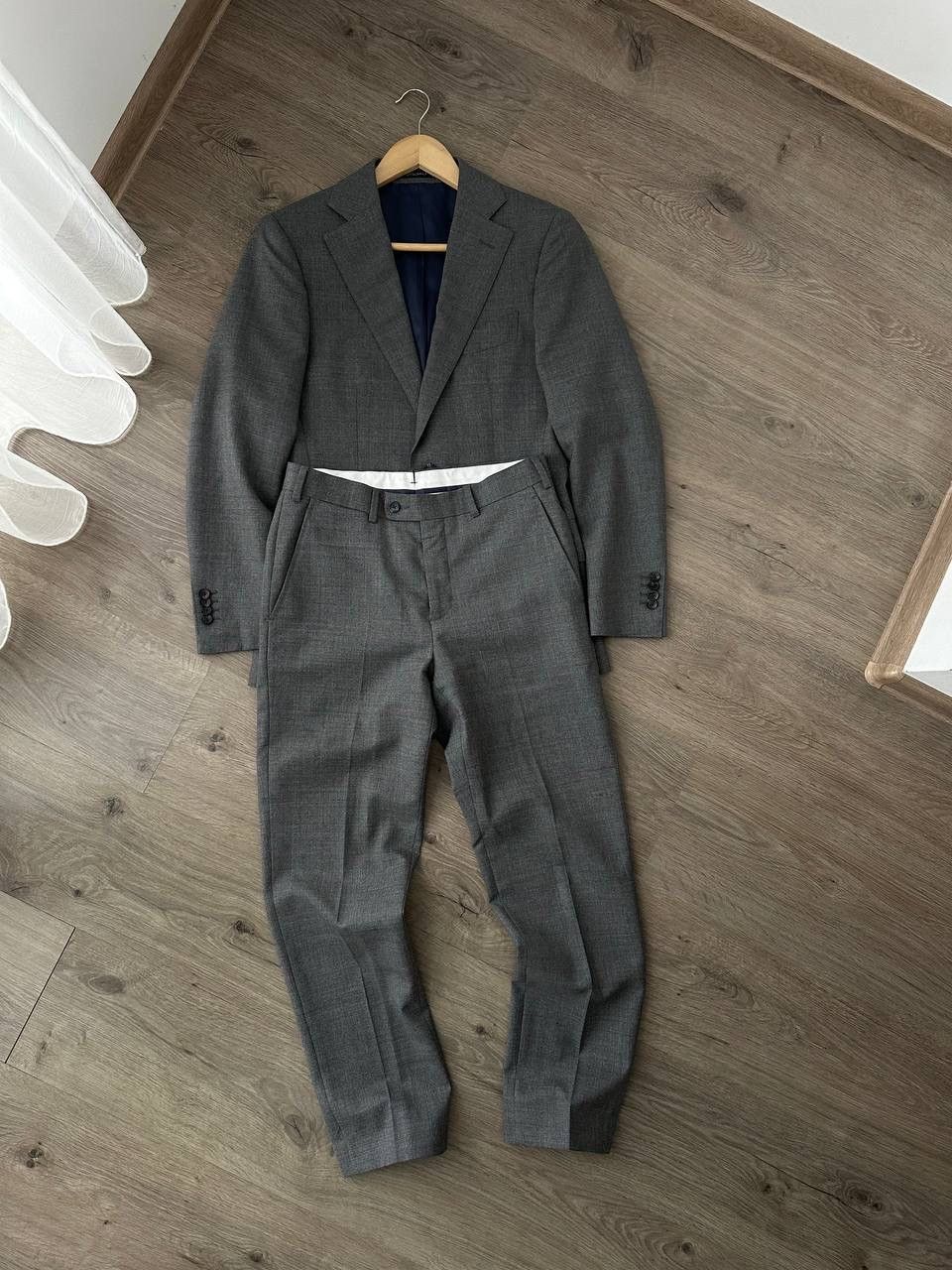 Suitsupply × Vintage Vintage Suitsupply Brescia Spalla Ferrara Gray Mens 42 Suit Size 42S - 1 Thumbnail
