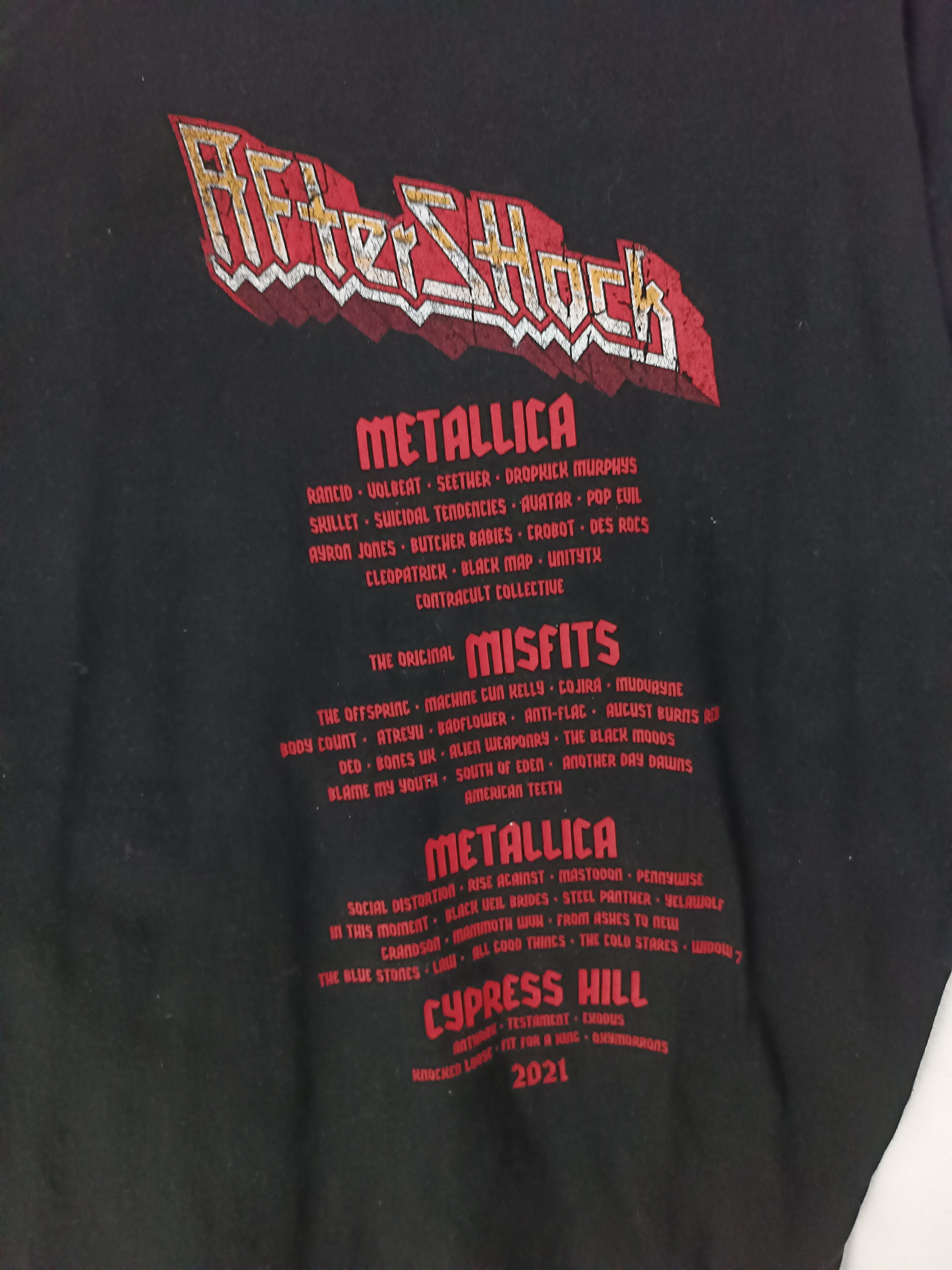 Band Tees VINTAGE AFTERSHOCK HEAVY METAL FEST TEE metallica misfits Size US XL / EU 56 / 4 - 15 Thumbnail