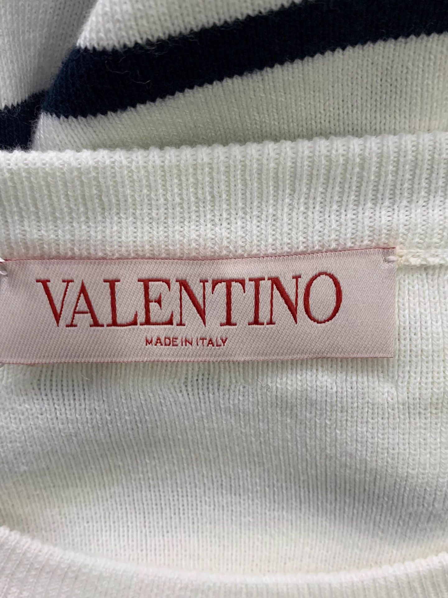 Valentino Valentino beaded black white gold button striped knit S new Size S / US 4 / IT 40 - 4 Thumbnail
