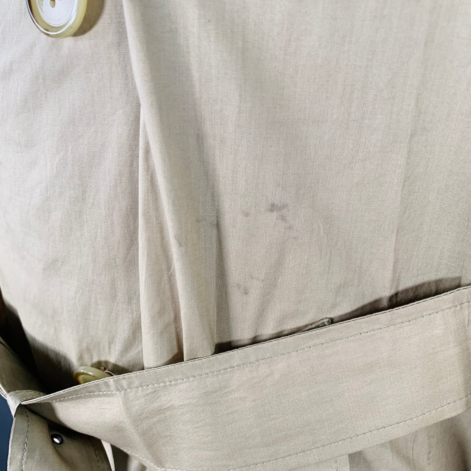 Pierre Balmain Size XL Beige Cotton Double Breasted Trench Coat Size US XL / EU 56 / 4 - 4 Thumbnail