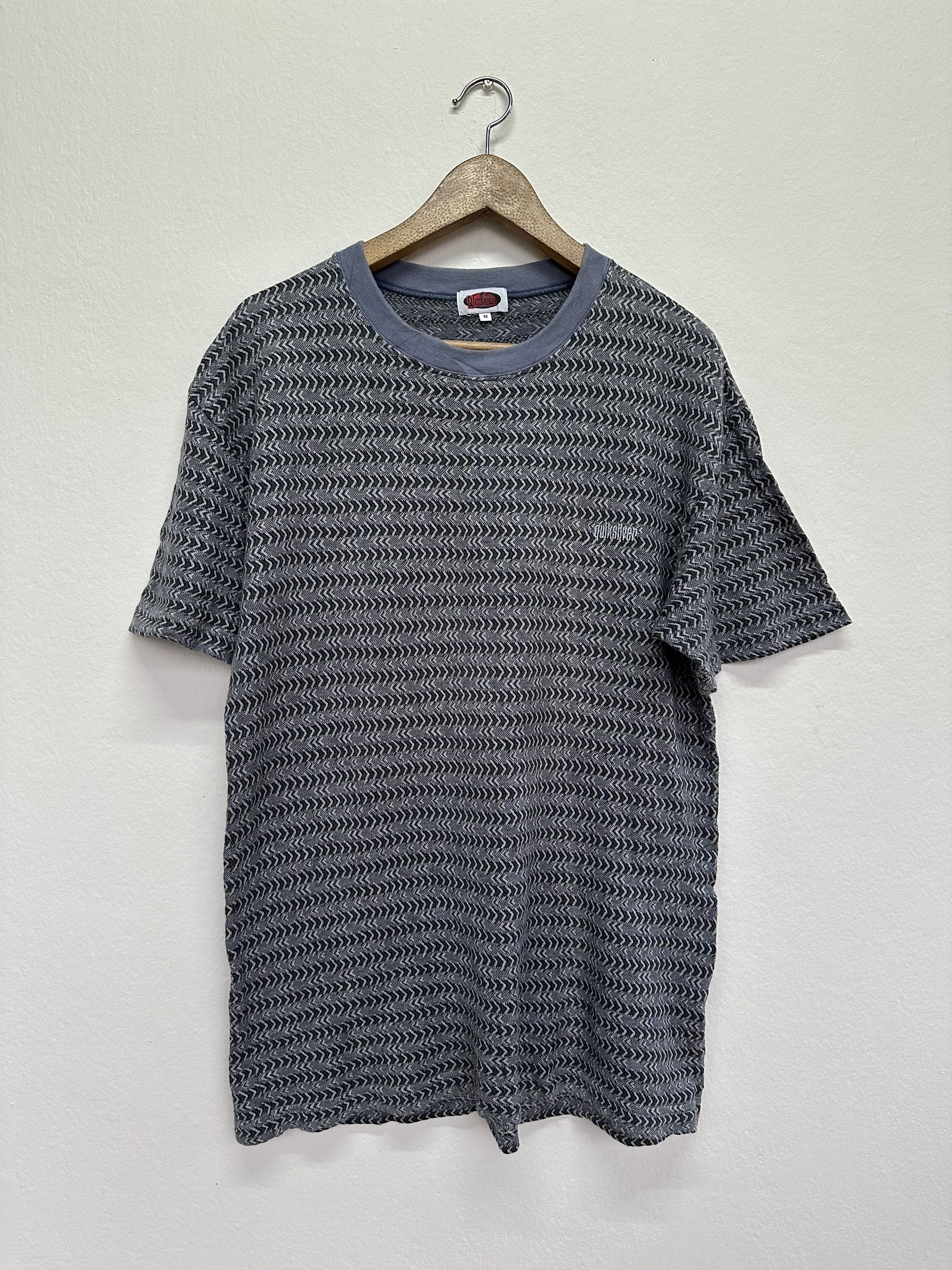 Quiksilver Vintage 90s Quiksilver Abstract Stripe Tee Size US M / EU 48-50 / 2 - 1 Thumbnail