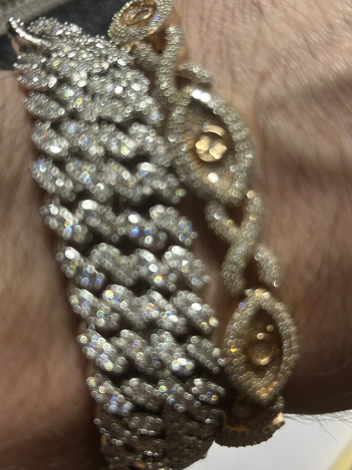 Jewelry 6ct Moissanite Cuban Link Bracelet Size ONE SIZE - 8 Thumbnail