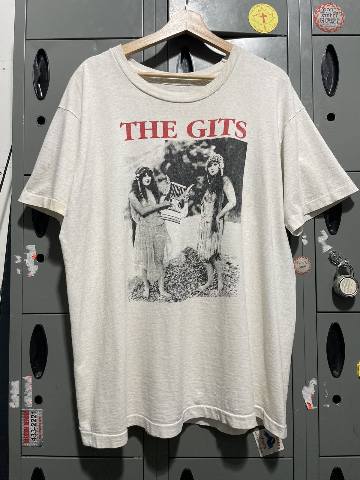 image of Band Tees x Rock T Shirt The Gits Mia Zapata Vintage Punk Rock Grunge Band Tee Art in White (Size X