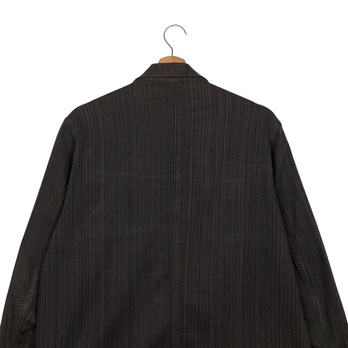 Issey Miyake 📌Vintage Hickory Chore Work Jacket Navy Blue Japan Made Size US M / EU 48-50 / 2 - 10 Thumbnail