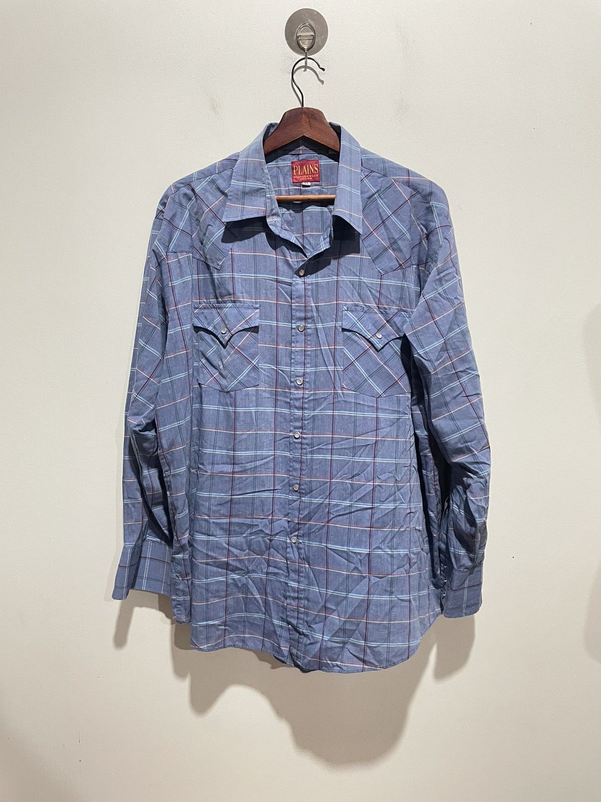 Vintage Western Wear by Plains Shirt Size US XL / EU 56 / 4 - 1 Thumbnail