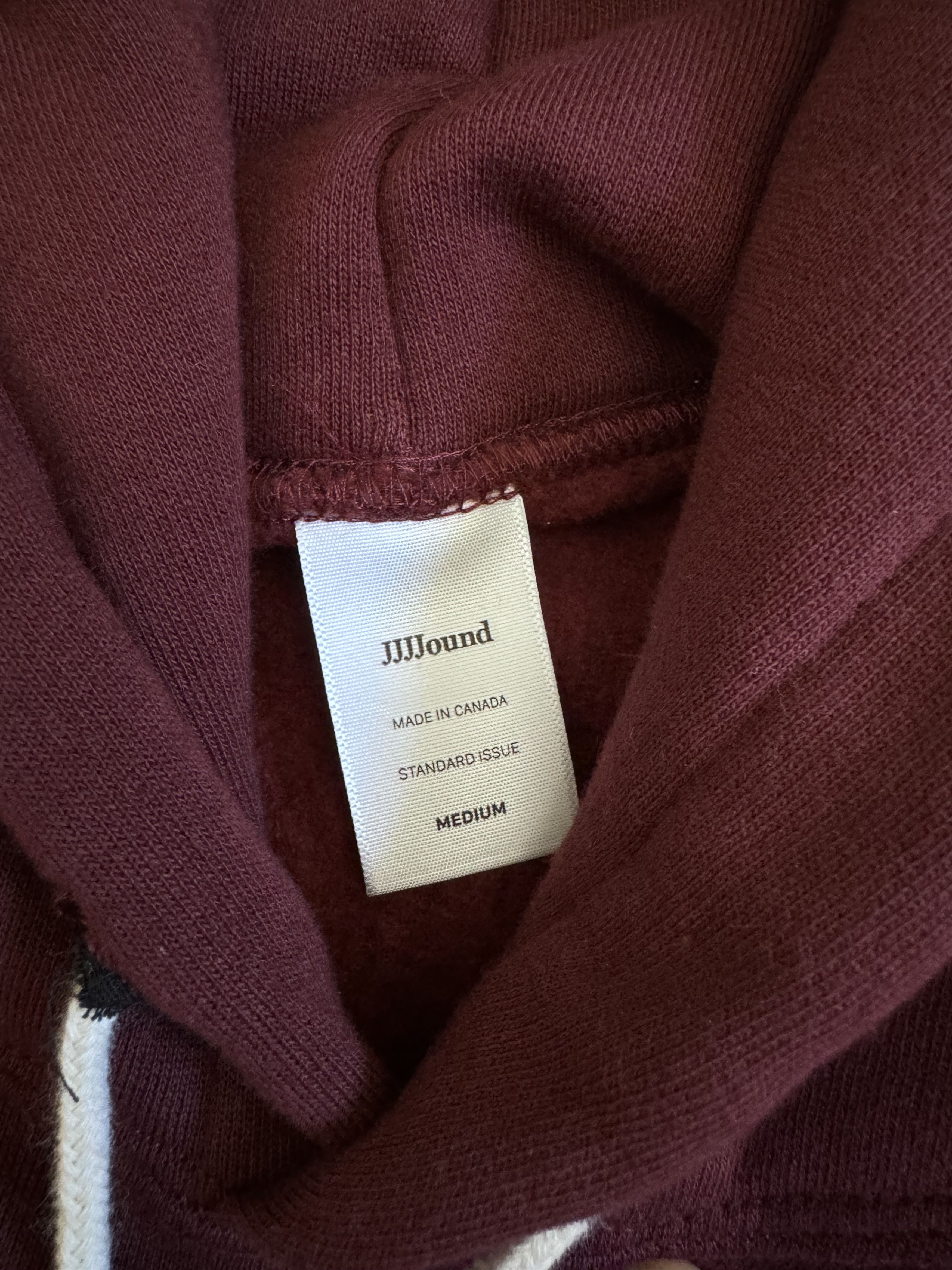JJJJound JJJJound J90 Hoodie - Burgundy French Terry Size US M / EU 48-50 / 2 - 8 Thumbnail