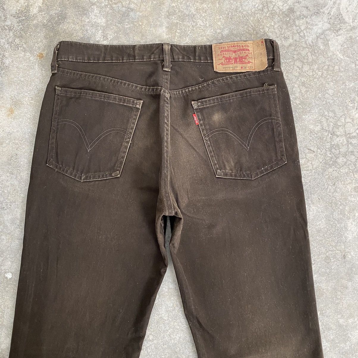 Levi's Size 33x30 Vintage Levis 517 Brown Bootcut Flared Jeans Size US 33 - 19 Thumbnail