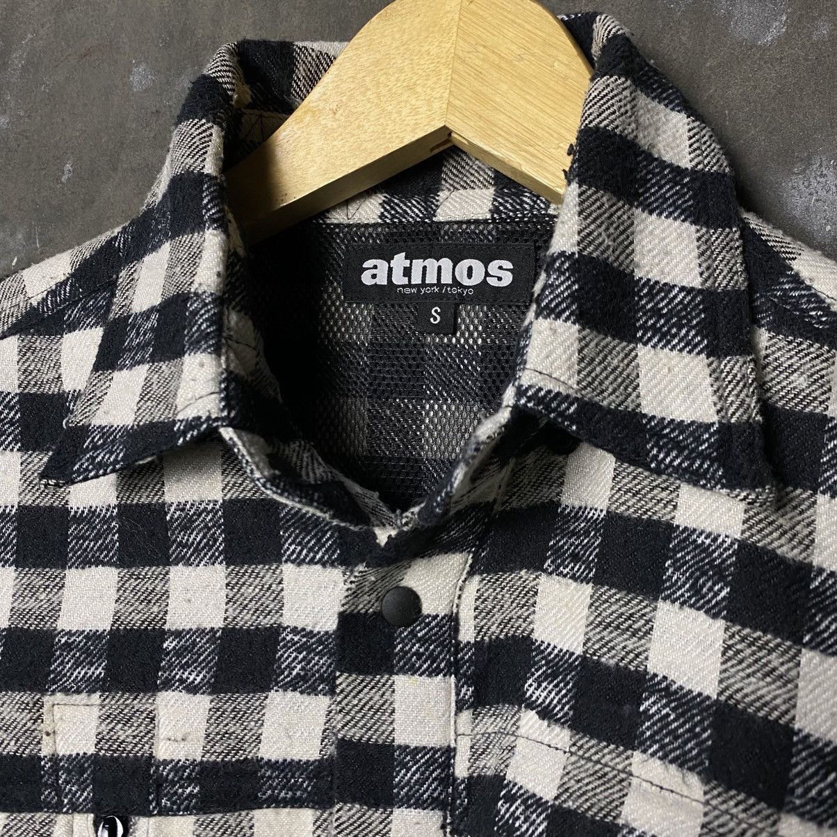 Japanese Brand × atmos Atmos checkered plaid flannelshirt with pocket zip Size US M / EU 48-50 / 2 - 4 Thumbnail