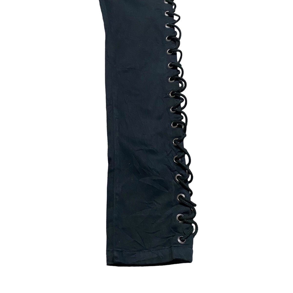 Japanese Brand BLACK VARIA Lace Up Skinny Jeans Size US 29 - 9 Thumbnail