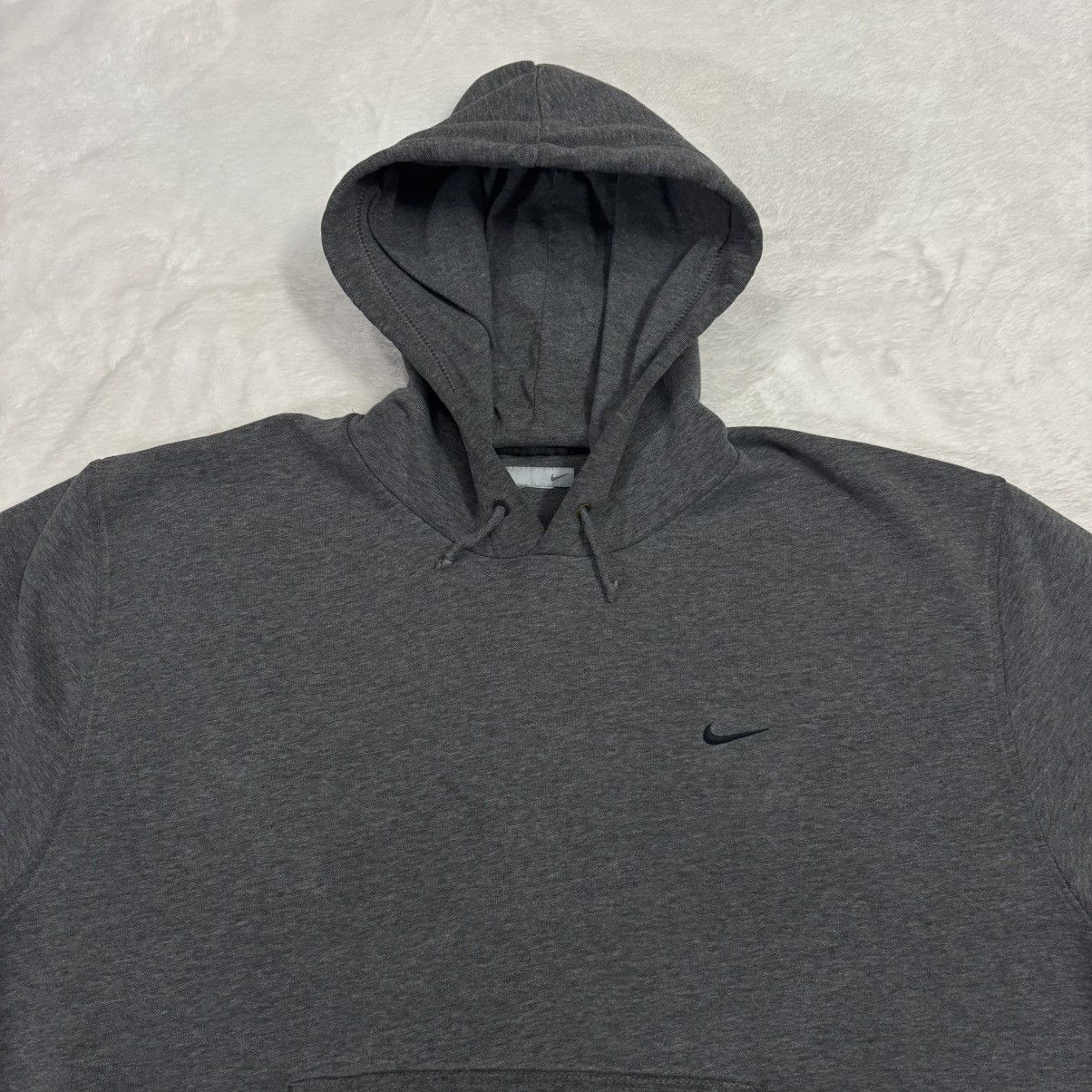 Nike Vintage Nike Hoodie Sweatshirt Charcoal Faded Y2K Swoosh (M) Size US M / EU 48-50 / 2 - 5 Thumbnail