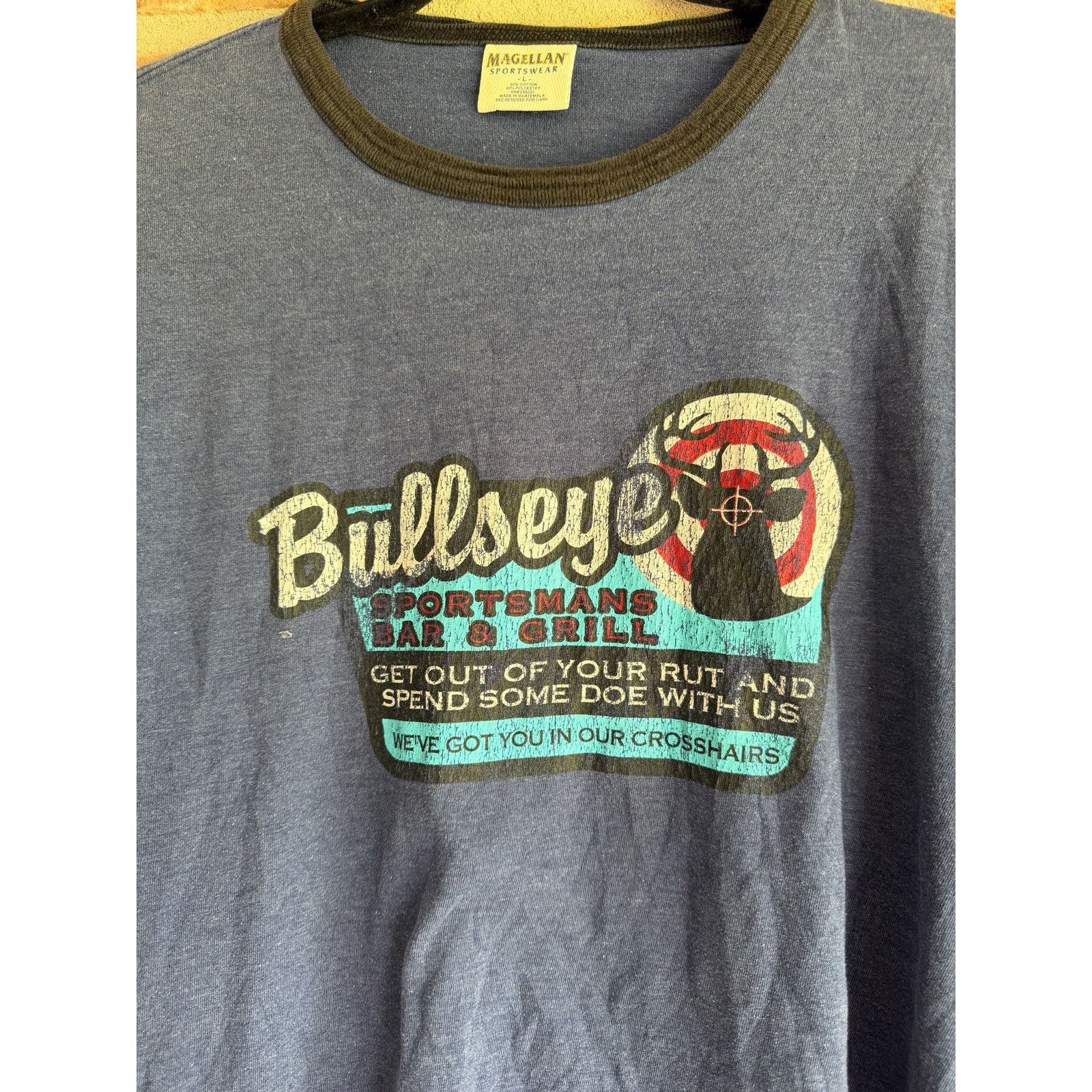 Vintage Vintage Bullseye Hunting Ringer Tee Magellan USA Size US L / EU 52-54 / 3 - 2 Thumbnail