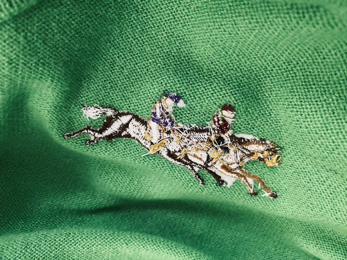 Ralph Lauren Purple Label RLPL 🇮🇹 Kelly green dual ponies cashmere crew XL NEW Size US XL / EU 56 / 4 - 15 Thumbnail