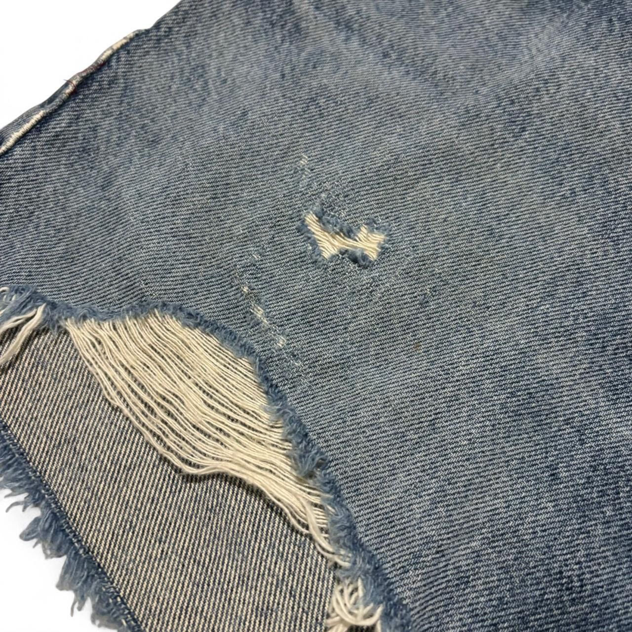 Vintage Vintage 90s Midwash Faded Distressed Blue Denim Jorts Shorts Size US 36 / EU 52 - 2 Thumbnail