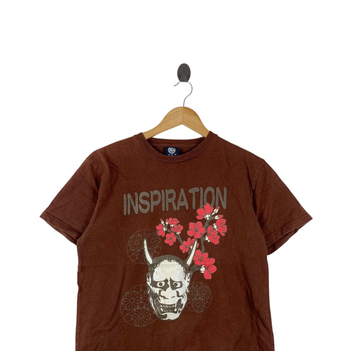 Vintage Vintage JAPAN TRADITIONAL SAKURA Oni Mask Temple Tee Shirt Size L / US 10 / IT 46 - 2 Thumbnail