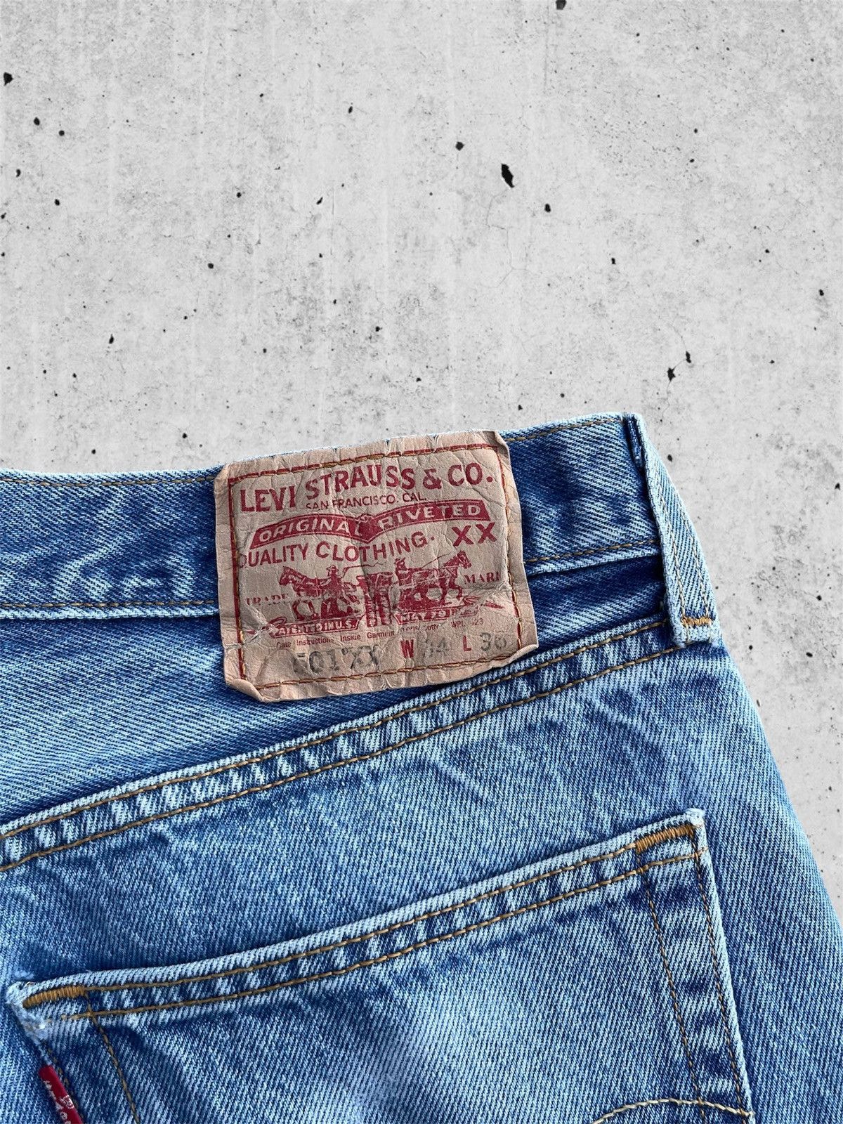 Jean × Levi's 🔥 Levi's 501 XX Blue Distressed Denim W32 🔥 Size US 32 / EU 48 - 12 Thumbnail
