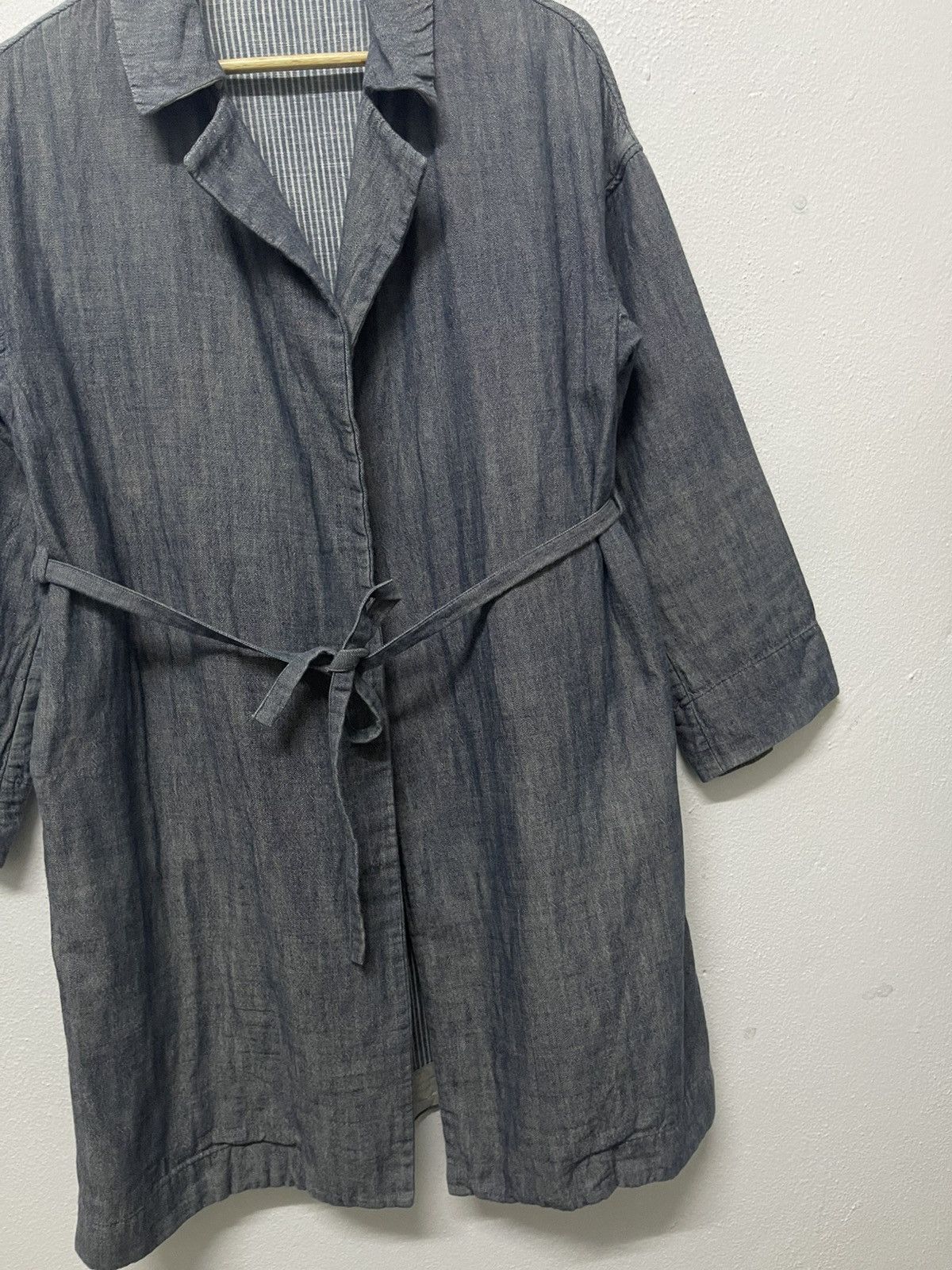 45rpm VINTAGE 45RPM INDIGO DYE CHORE LONG COTTON JACKET Size US L / EU 52-54 / 3 - 4 Thumbnail