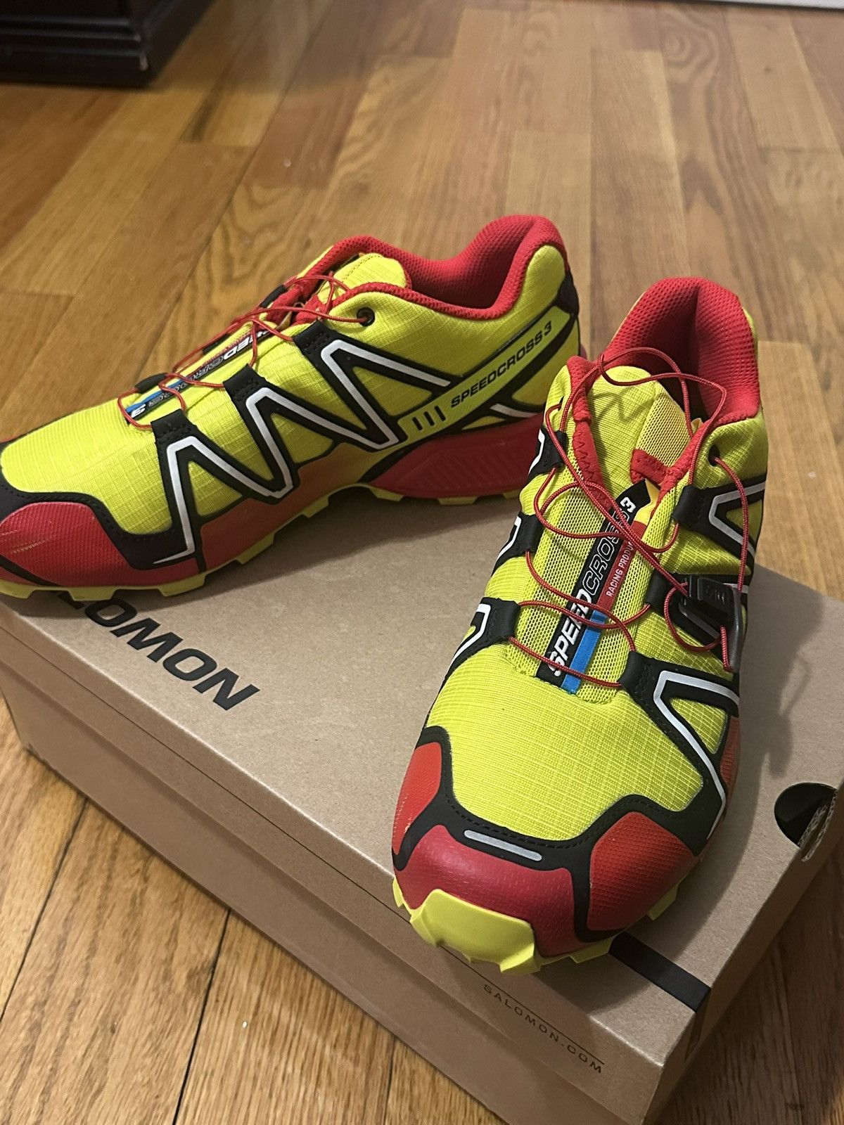 Salomon SALOMON Yellow & Red Speedcross 3 Sneakers Size US 9.5 / EU 42-43 - 4 Thumbnail