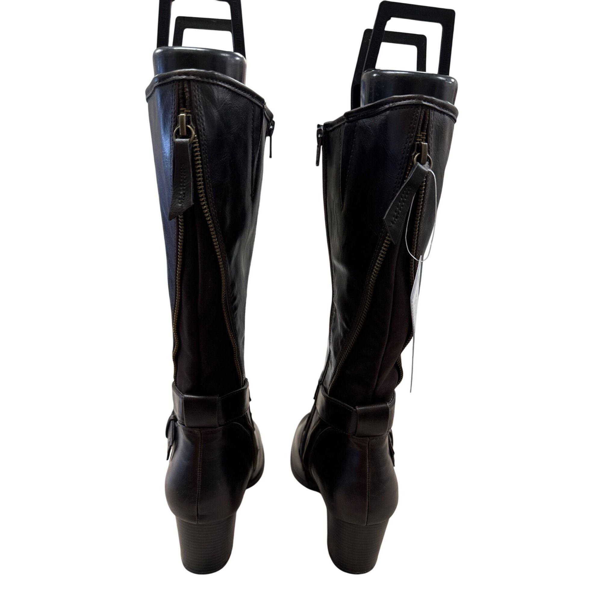 Designer Rialto Womens Brown Leather Knee-High Boots Size 10M SKU 696 Size US 10 / IT 40 - 6 Thumbnail