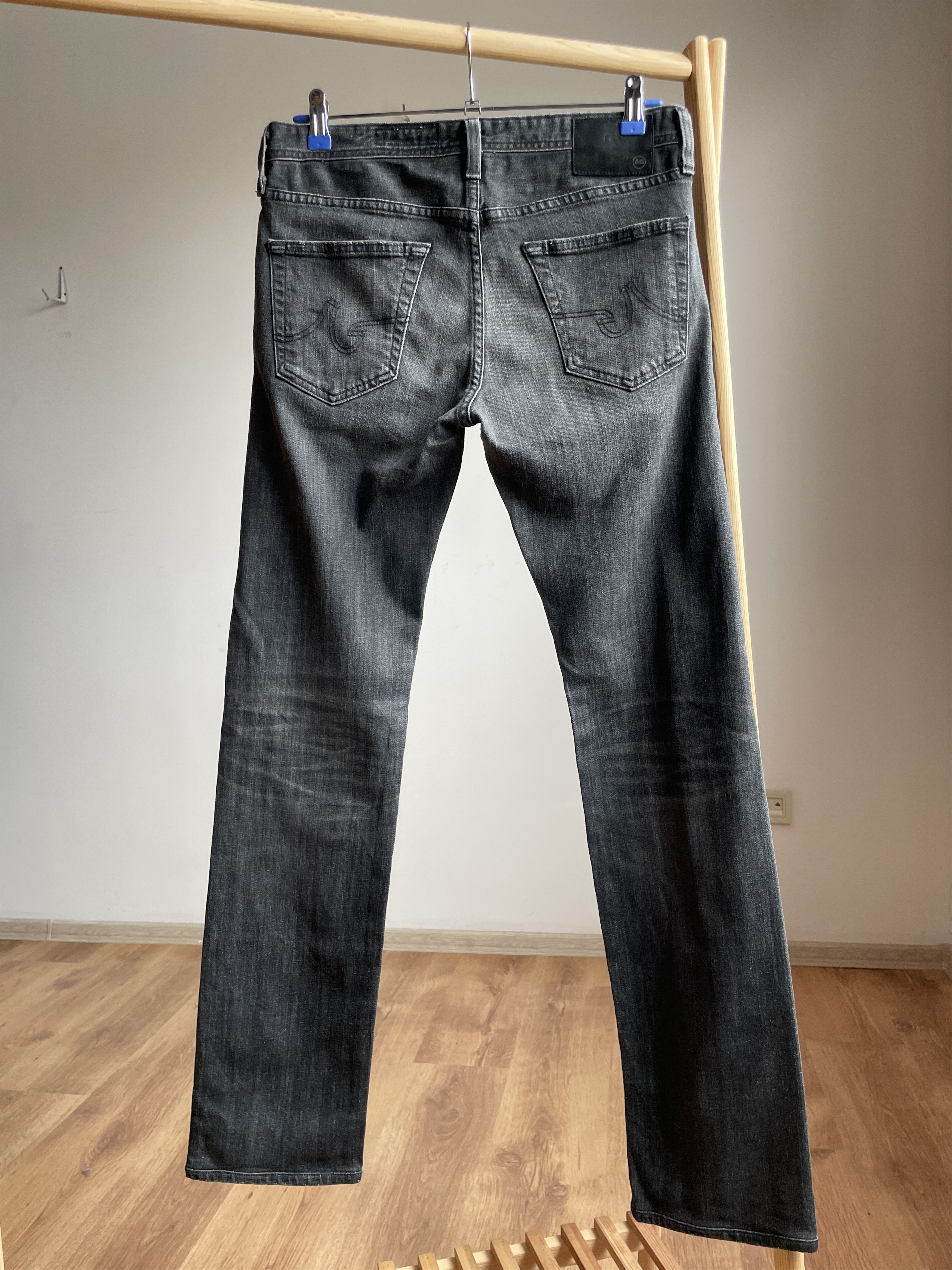 AG Adriano Goldschmied Adriano Goldschmied Matchbox Slim Staight Distressed Denim Size US 31 - 2 Thumbnail