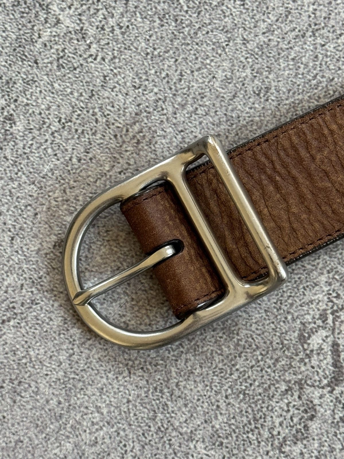 Polo Ralph Lauren × Vintage Polo Ralph Lauren brown leather belt biker cowboy casual Size ONE SIZE - 6 Thumbnail