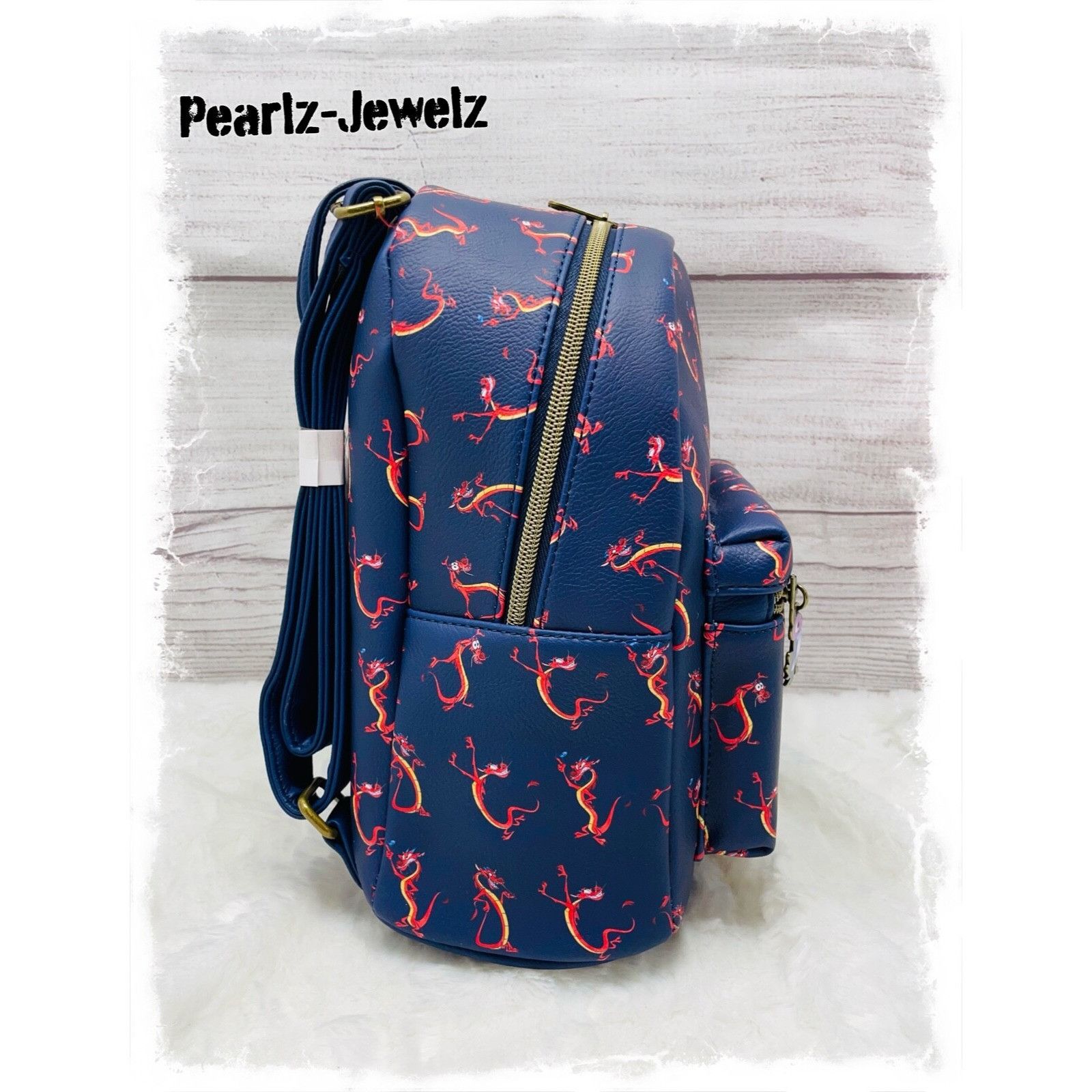 Disney Loungefly Disney Princess Mulan Mushu Dragon Allover Print M Size ONE SIZE - 3 Thumbnail
