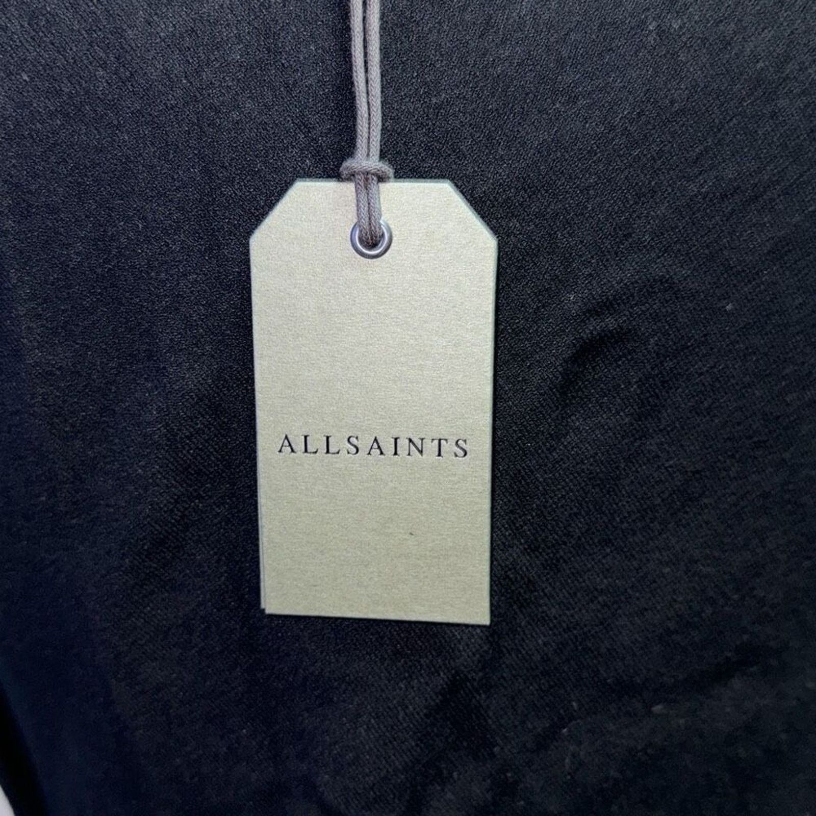 Allsaints All Saints Black Rina Asymmetric Draped Dress | Sz L, NWT Size L / US 10 / IT 46 - 6 Thumbnail