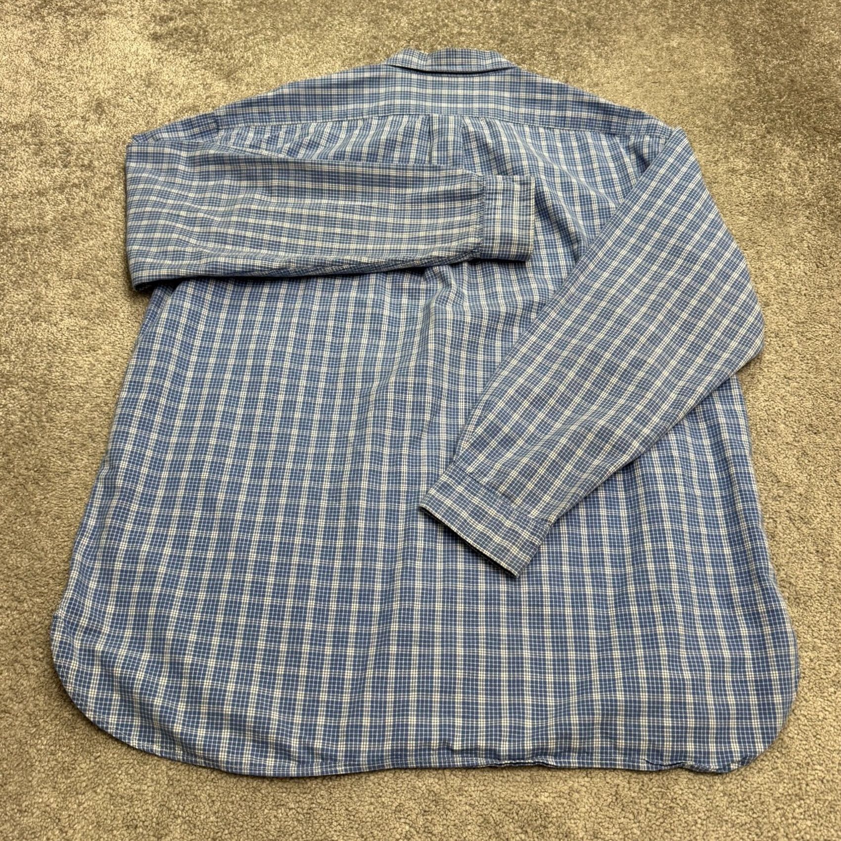 J.Crew J.CREW Button-Up Shirt Men XL Tall Blue Plaid Long Sleeve Cotton Casual Shirt Size US XL / EU 56 / 4 - 2 Thumbnail