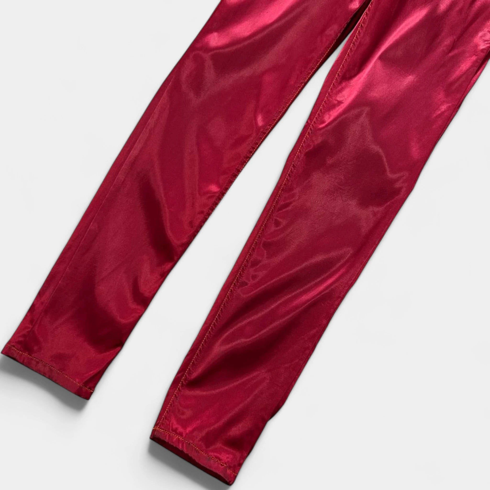 Jean Paul Gaultier Jean Paul Gaultier 90's Red Satin Nylon Pants Size 28" / US 6 / IT 42 - 3 Thumbnail