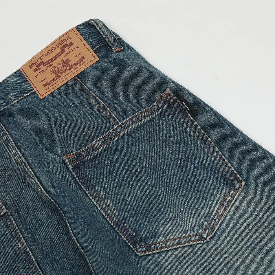 Japanese Brand Retro washed multi pocket jeans Size US 32 / EU 48 - 5 Thumbnail