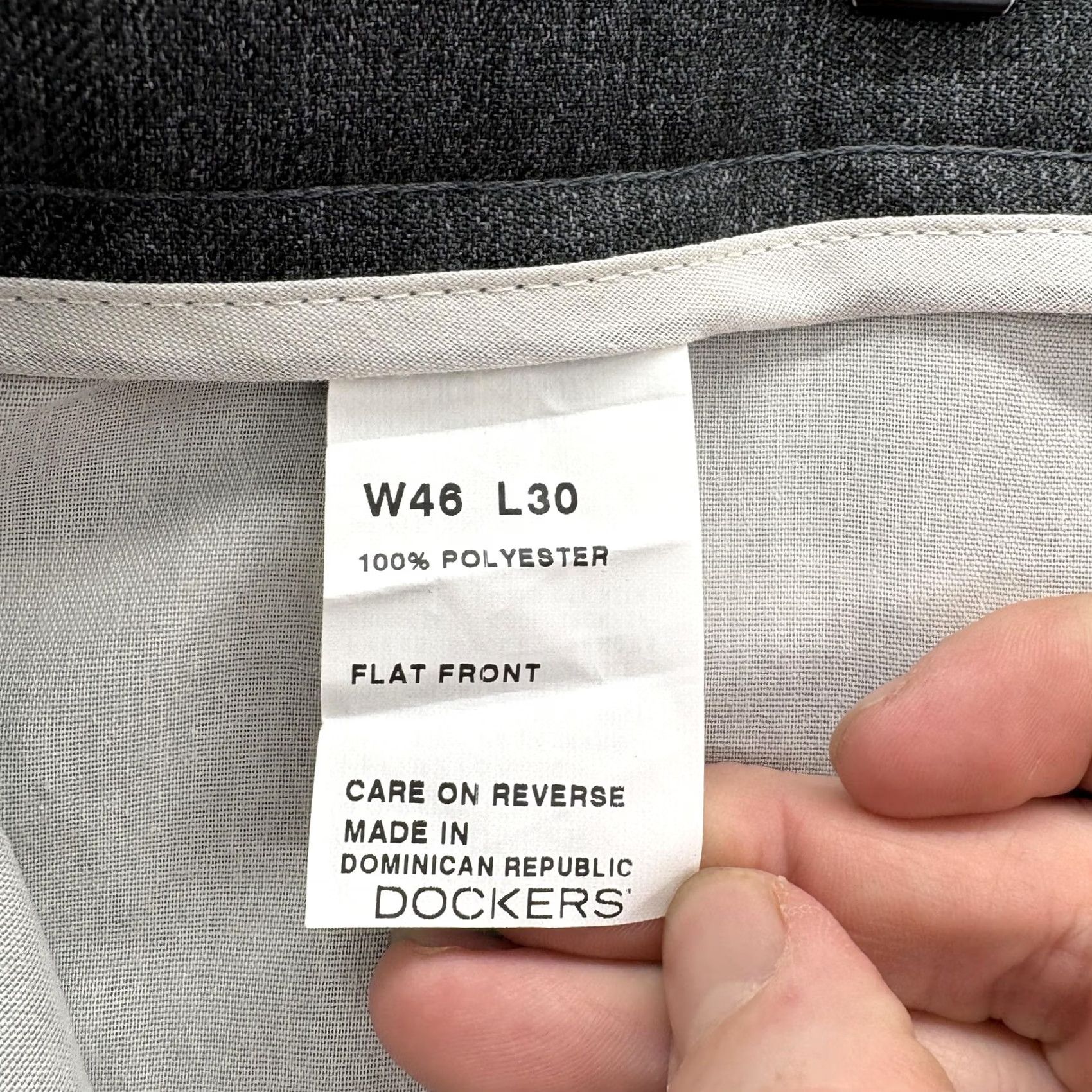 Levi's VINTAGE Levi's Action Slacks Dress Pants Mens 46x30 Gray Regular Fit Tapered 90s Size US 30 / EU 46 - 4 Thumbnail