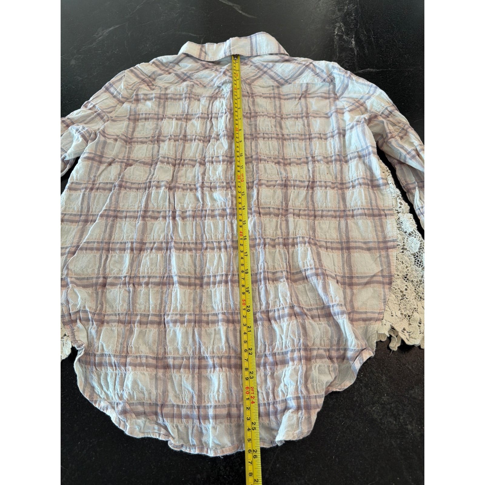 Other Shyanne Crinkle plaid and lace western button up LG Size L / US 10 / IT 46 - 7 Thumbnail