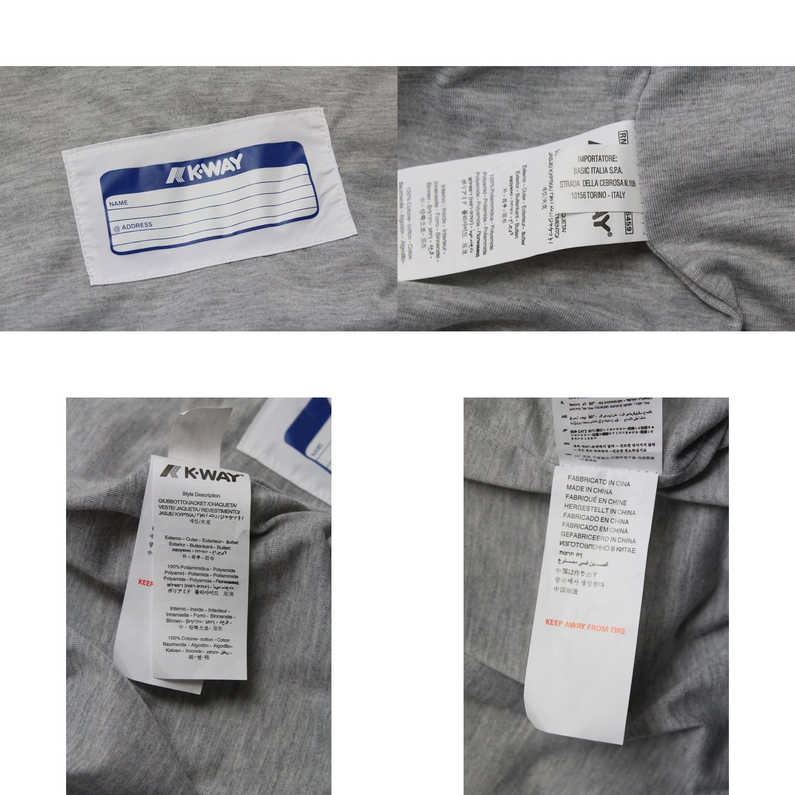 K-Way K-Way Raoul Jersey Jacket Men's MEDIUM Snap Button Polo Collar White Thin Jacket Size US M / EU 48-50 / 2 - 8 Thumbnail