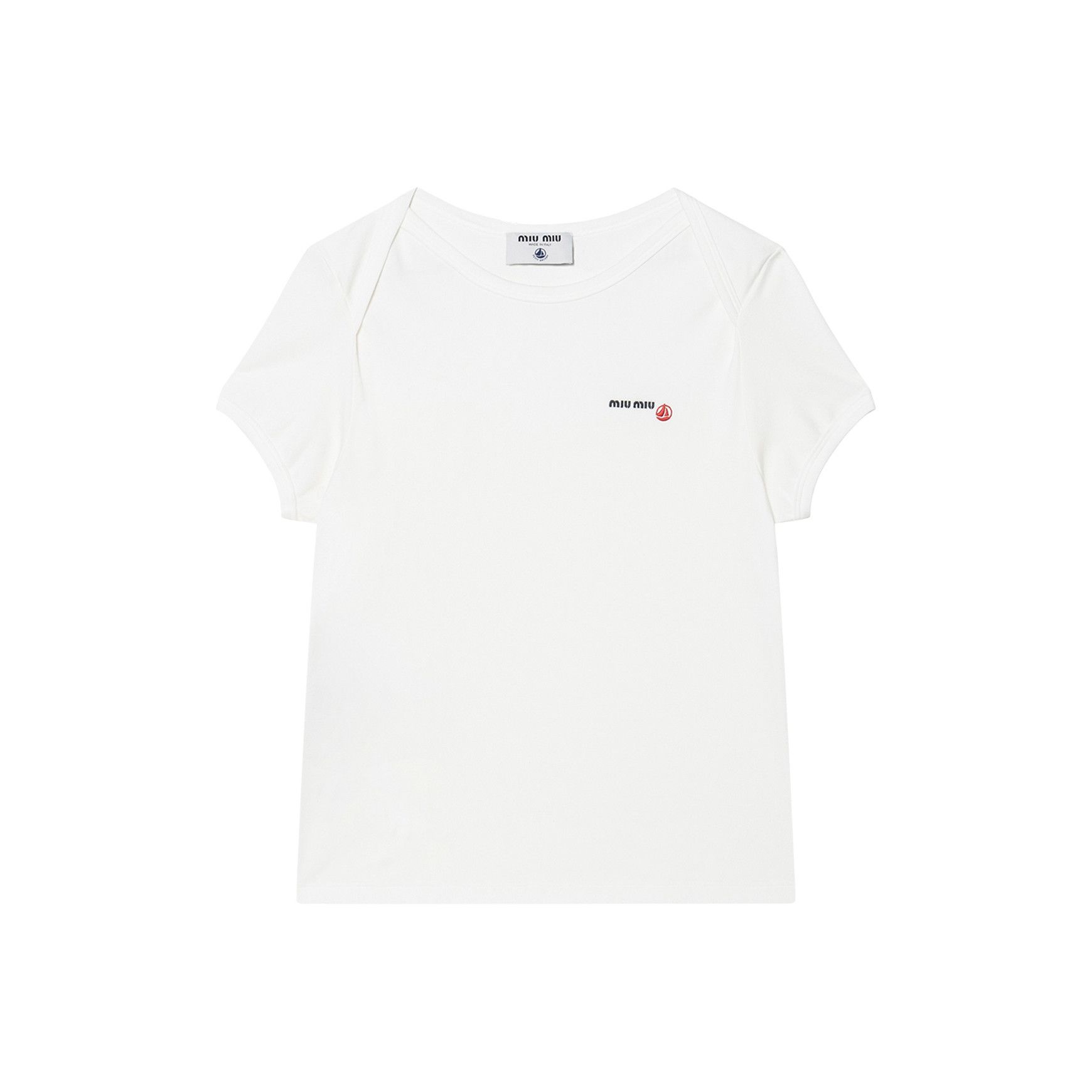 Miu Miu Miu Miu x Petit Bateau Embroidered Logo T-Shirt Size M Size M / US 6-8 / IT 42-44 - 1 Thumbnail