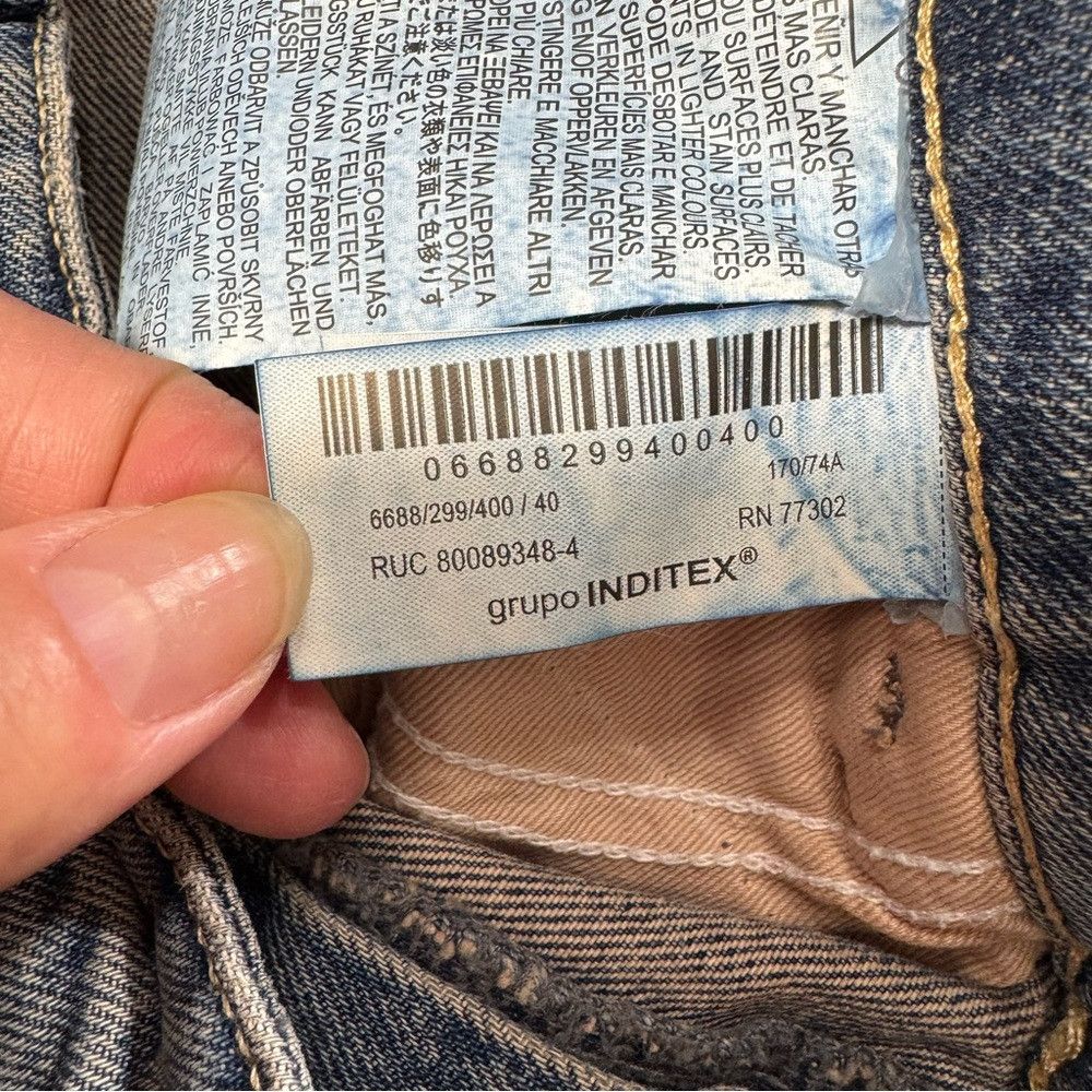 Zara New Zara Straight Leg Stitched Jeans 6688/299 Size 40 US 8 Size 30" / US 8 / IT 44 - 8 Thumbnail