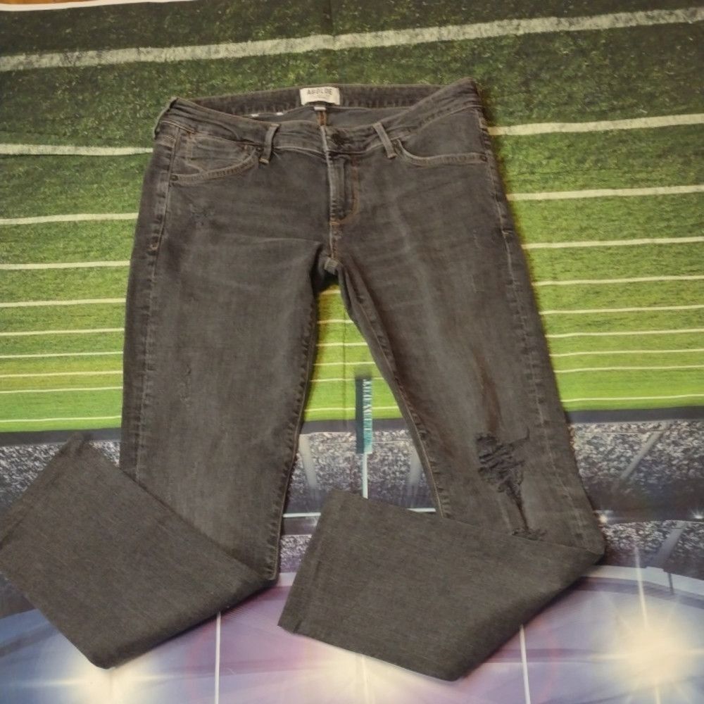Agolde AGOLDE - los Angelos premium distressed black jeans size 28 Size 28" / US 6 / IT 42 - 2 Thumbnail