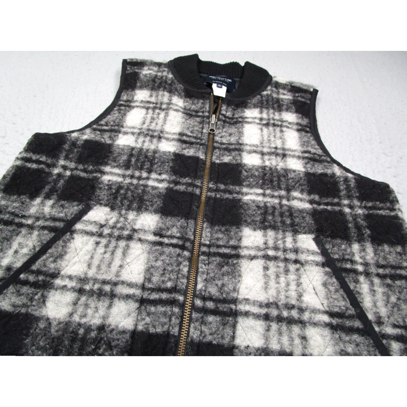 Madewell Madewell Vest Women Medium Gray Plaid Reversible Wool Blend Full Zip Casual Workwear Size M / US 6-8 / IT 42-44 - 3 Thumbnail