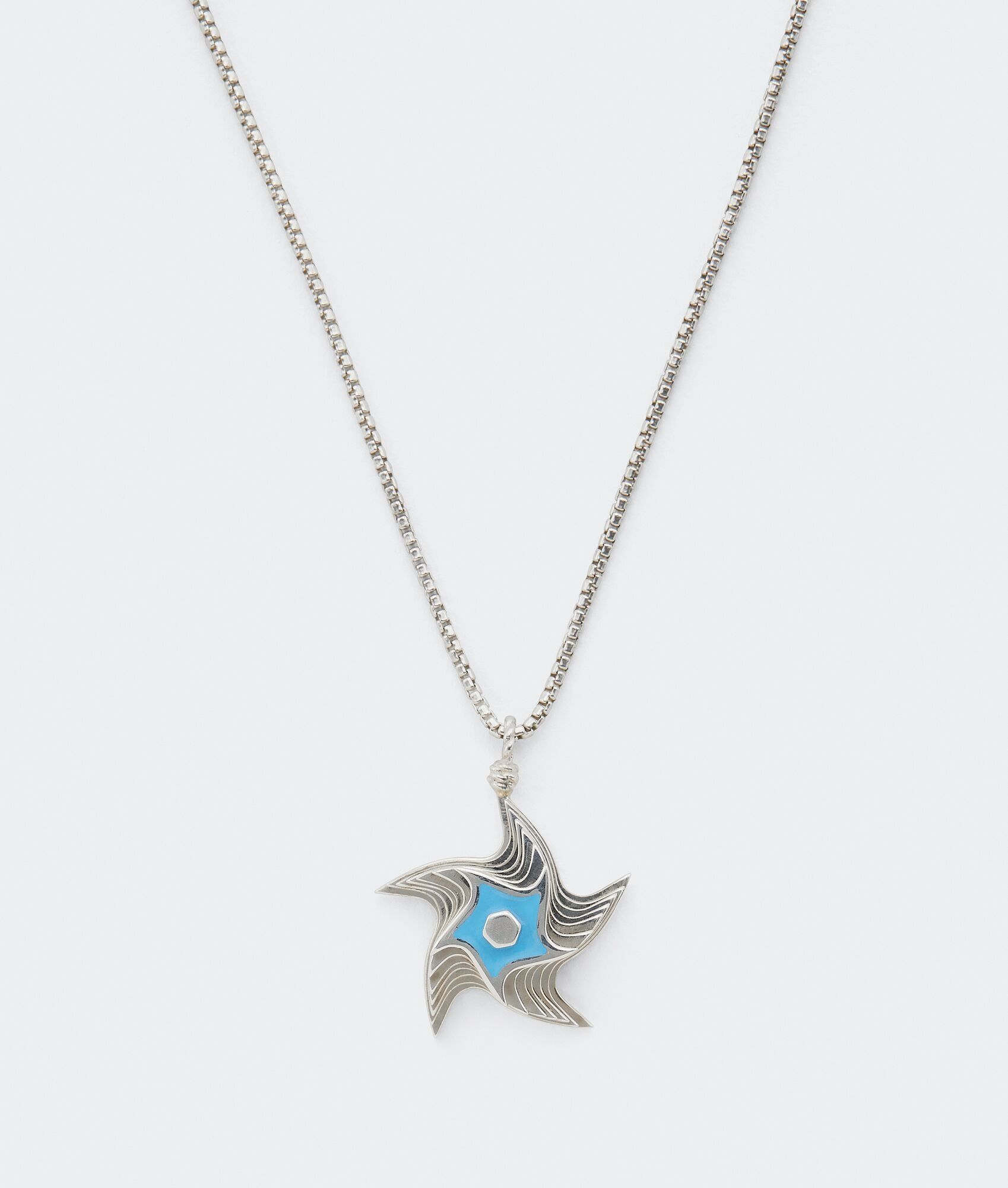 Bottega Veneta o1n1vont1124 Dup / Size: OS / Pendant Necklace Silver/Blue Size ONE SIZE - 3 Thumbnail