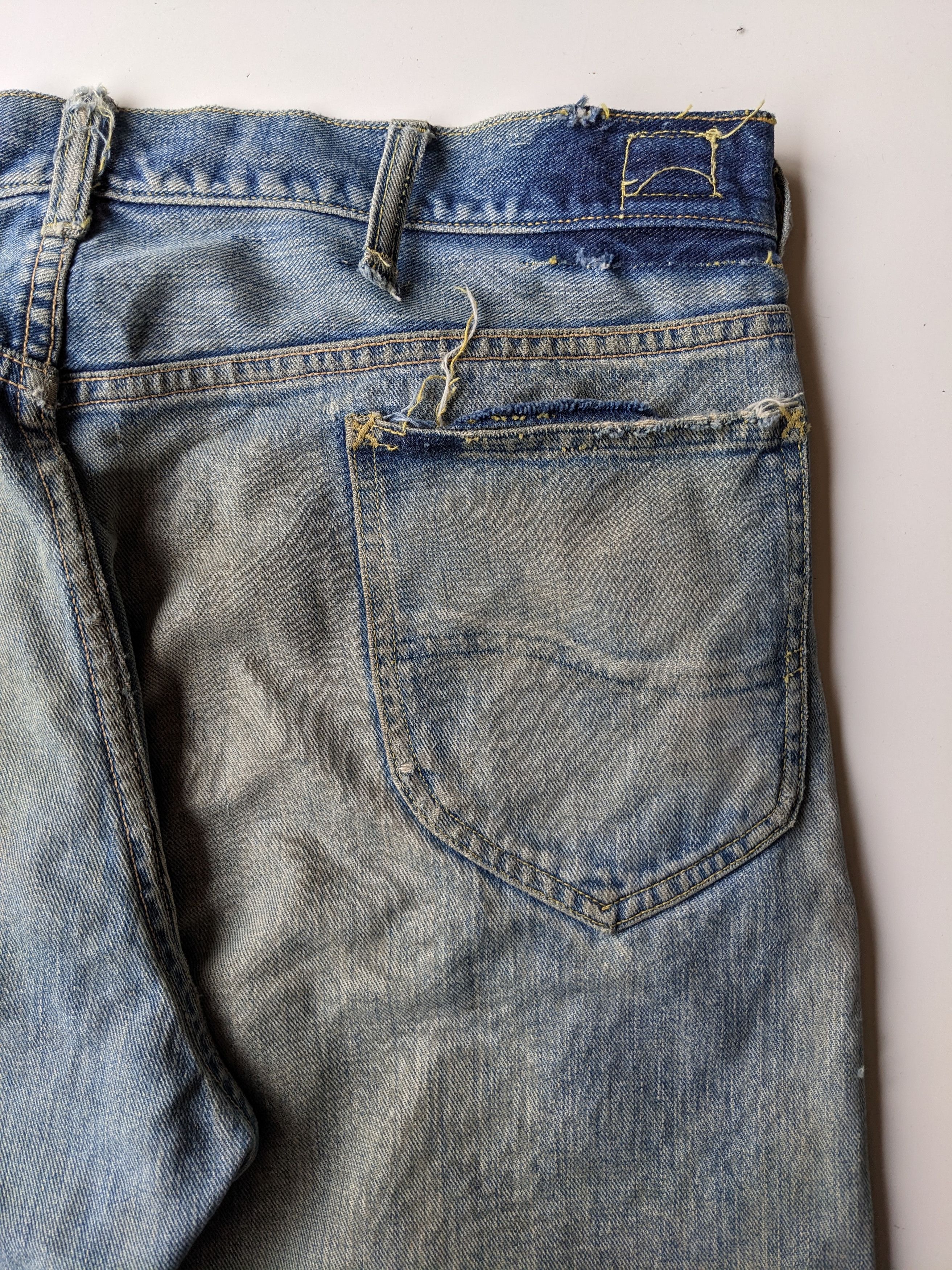 Lee Vintage 50s Lee distressed selvedge jeans Size US 37 - 6 Thumbnail