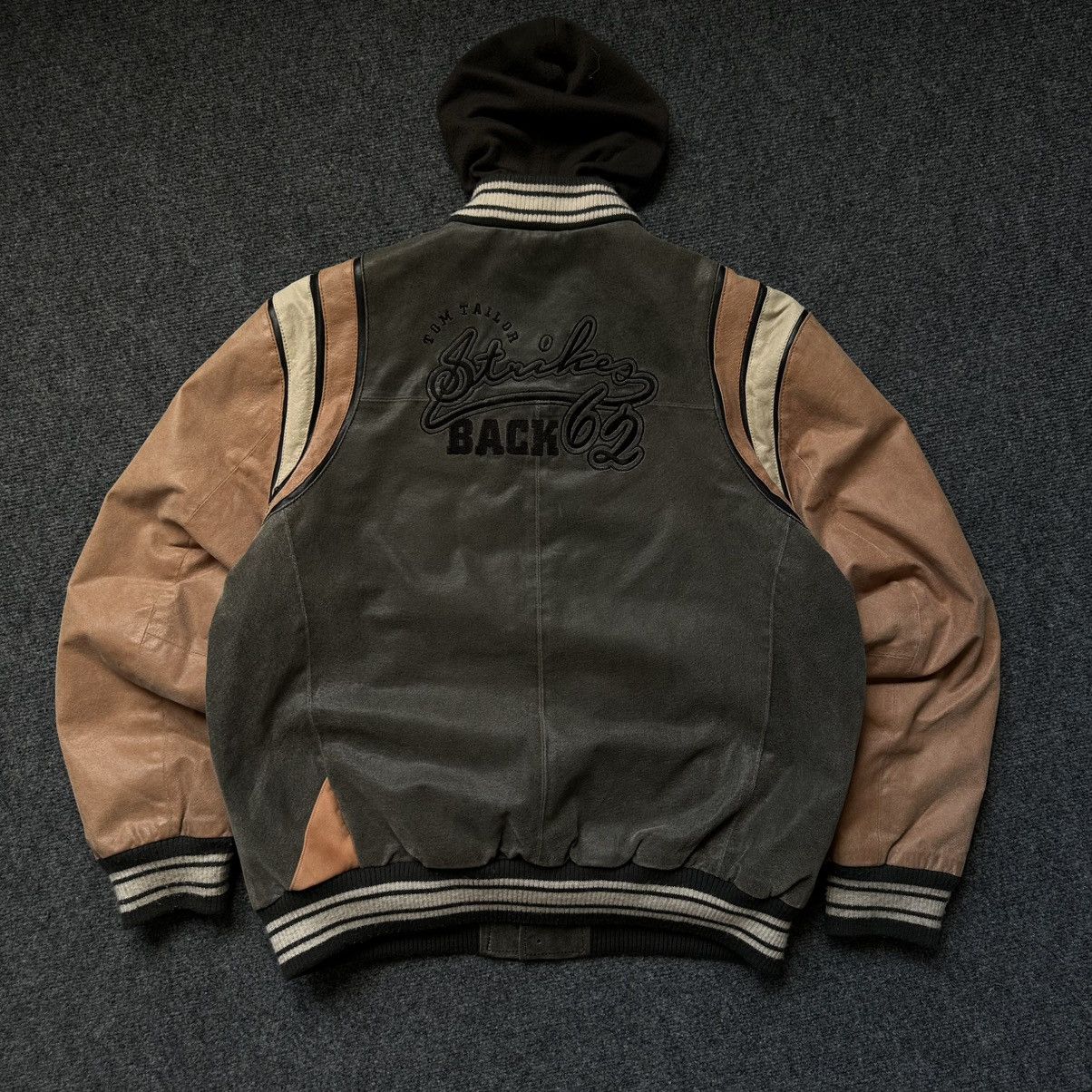 20471120 VTG Mans Leather Jacket With Hood Tom Tailor Size XL Hype Size US XL / EU 56 / 4 - 11 Thumbnail