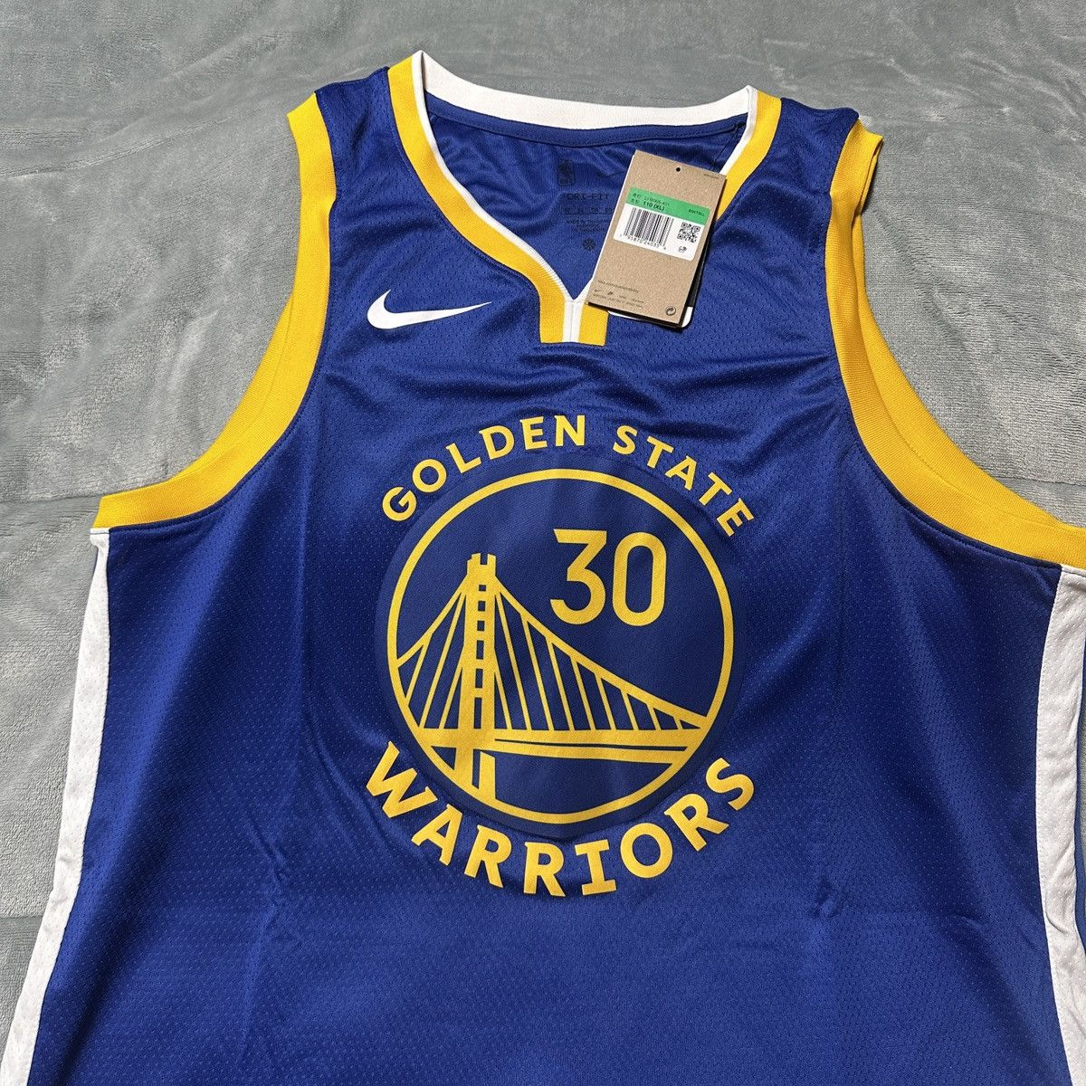 NBA × Nike New Authentic Golden State Warriors Steph Curry Jersey 52 Size US XL / EU 56 / 4 - 2 Thumbnail