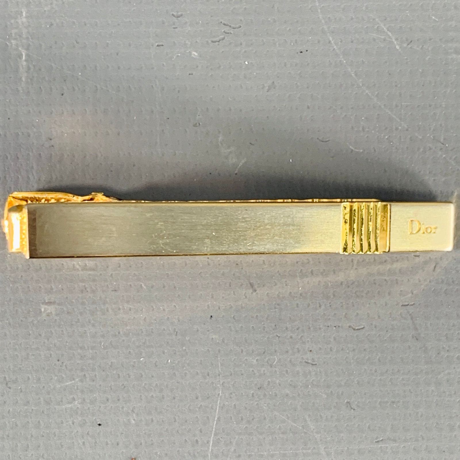Dior CHRISTIAN DIOR Vintage Gold Silver Metal Tie Clip Size ONE SIZE - 1 Thumbnail