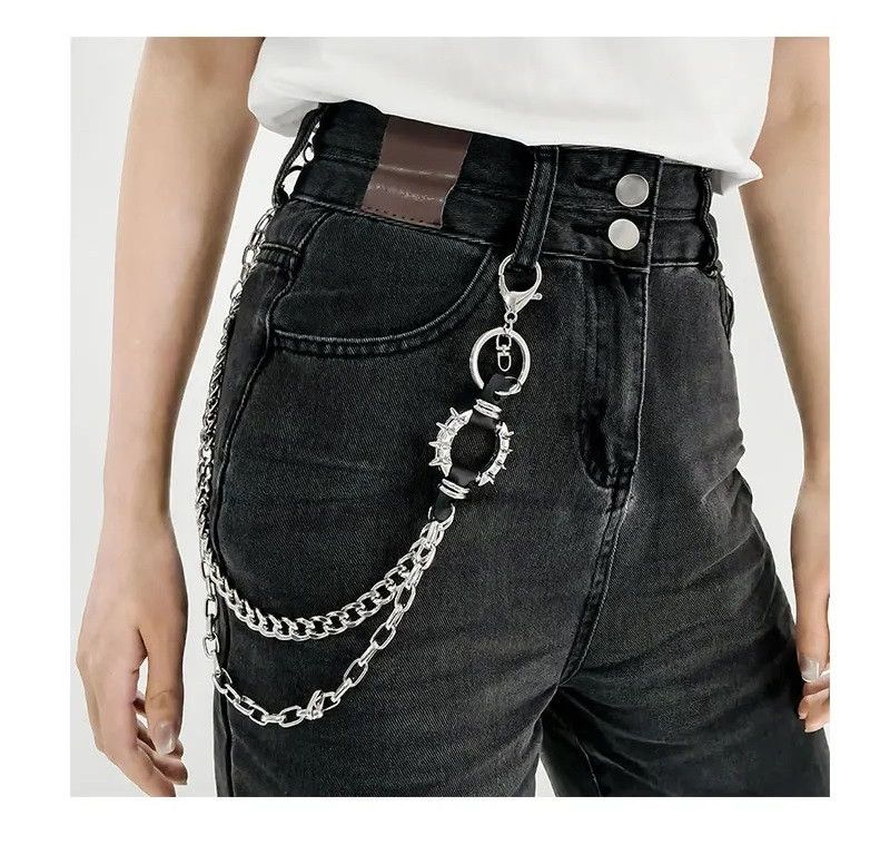 Jewelry Metal Punk Rock Layered Chain Keychains Size ONE SIZE - 1 Thumbnail
