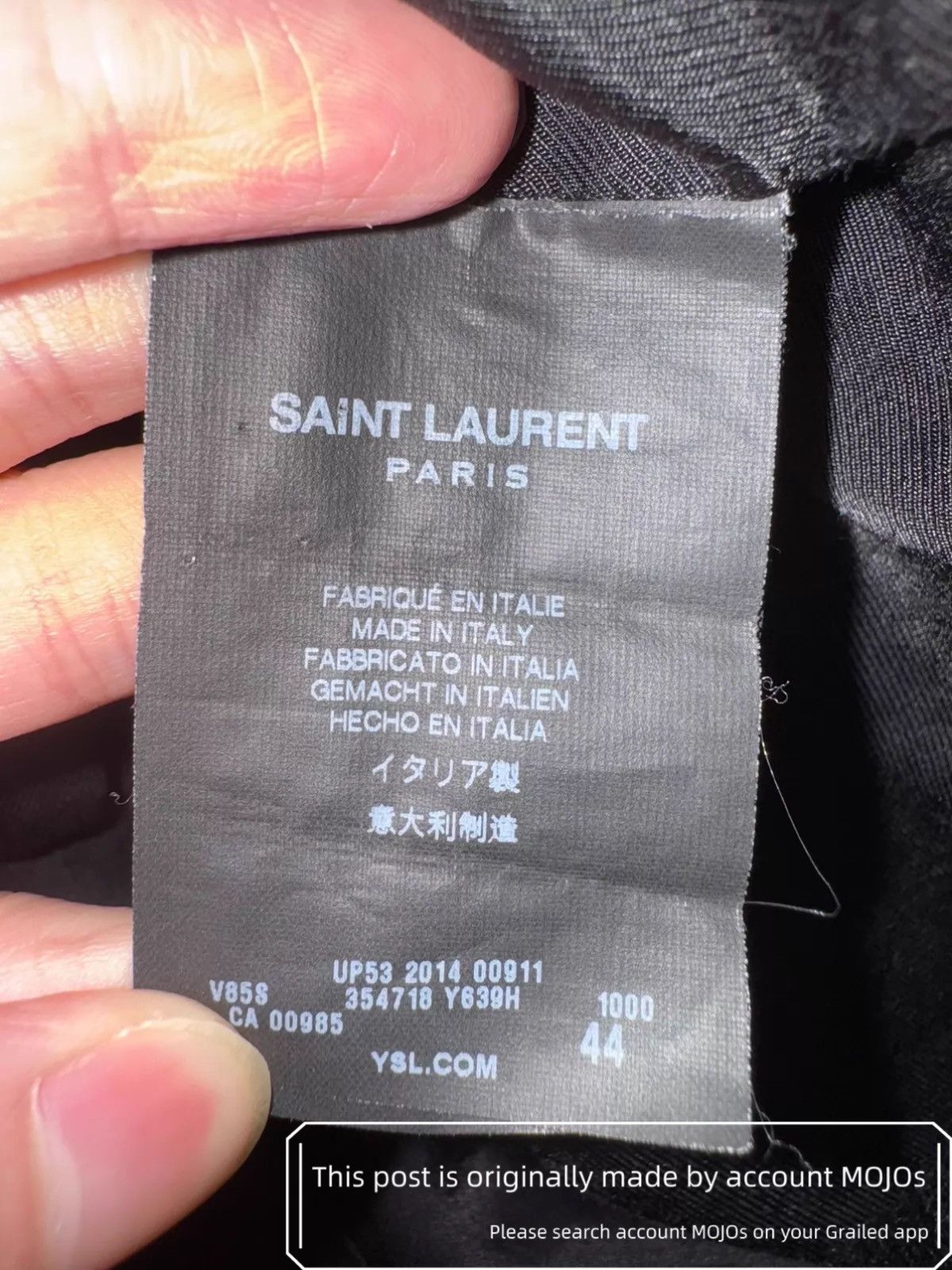 Saint Laurent Paris Sz44 Saint Laurent Paris 15SS Hedi Triple Black Teddy Jacket Size US S / EU 44-46 / 1 - 8 Thumbnail