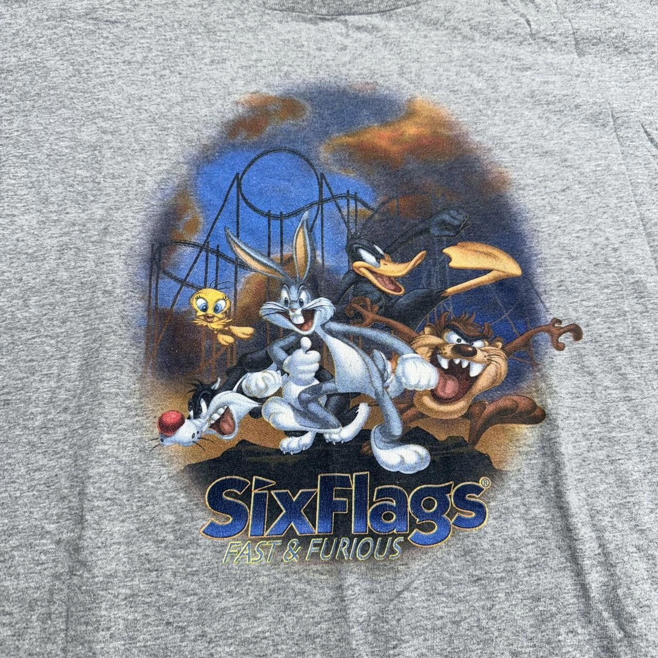 Designer Six Flags Looney Tunes Y2K Bugs Bunny T-Shirt Size US XL / EU 56 / 4 - 2 Thumbnail