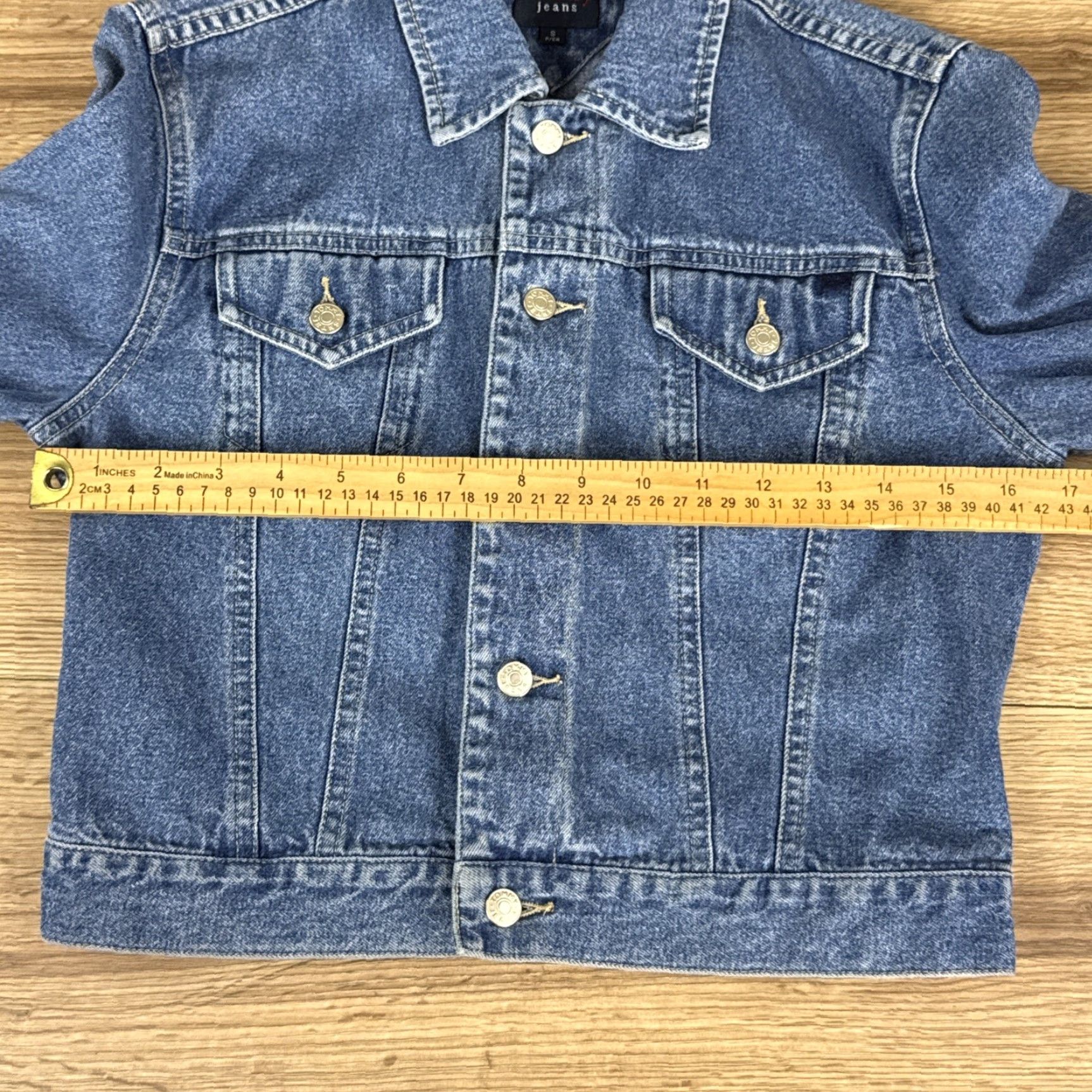 Tommy Hilfiger TOMMY HILFIGER Blue Denim Cropped Trucker Jacket Women's Size S Size 28" / US 6 / IT 42 - 5 Thumbnail