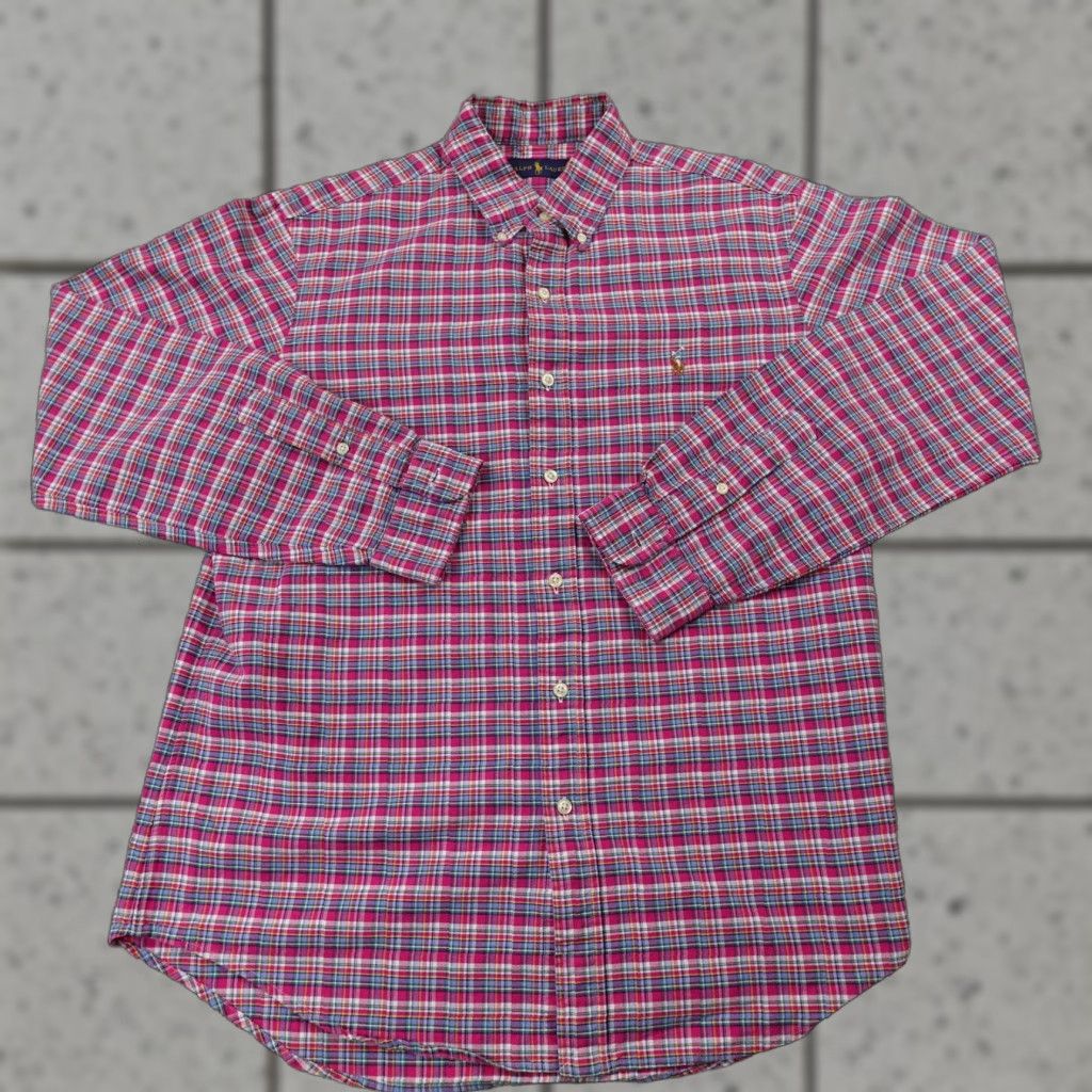 Ralph Lauren Ralph Lauren Shirt Mens L Pink Madras Plaid Long Sleeve Button Up RL Size US L / EU 52-54 / 3 - 1 Thumbnail